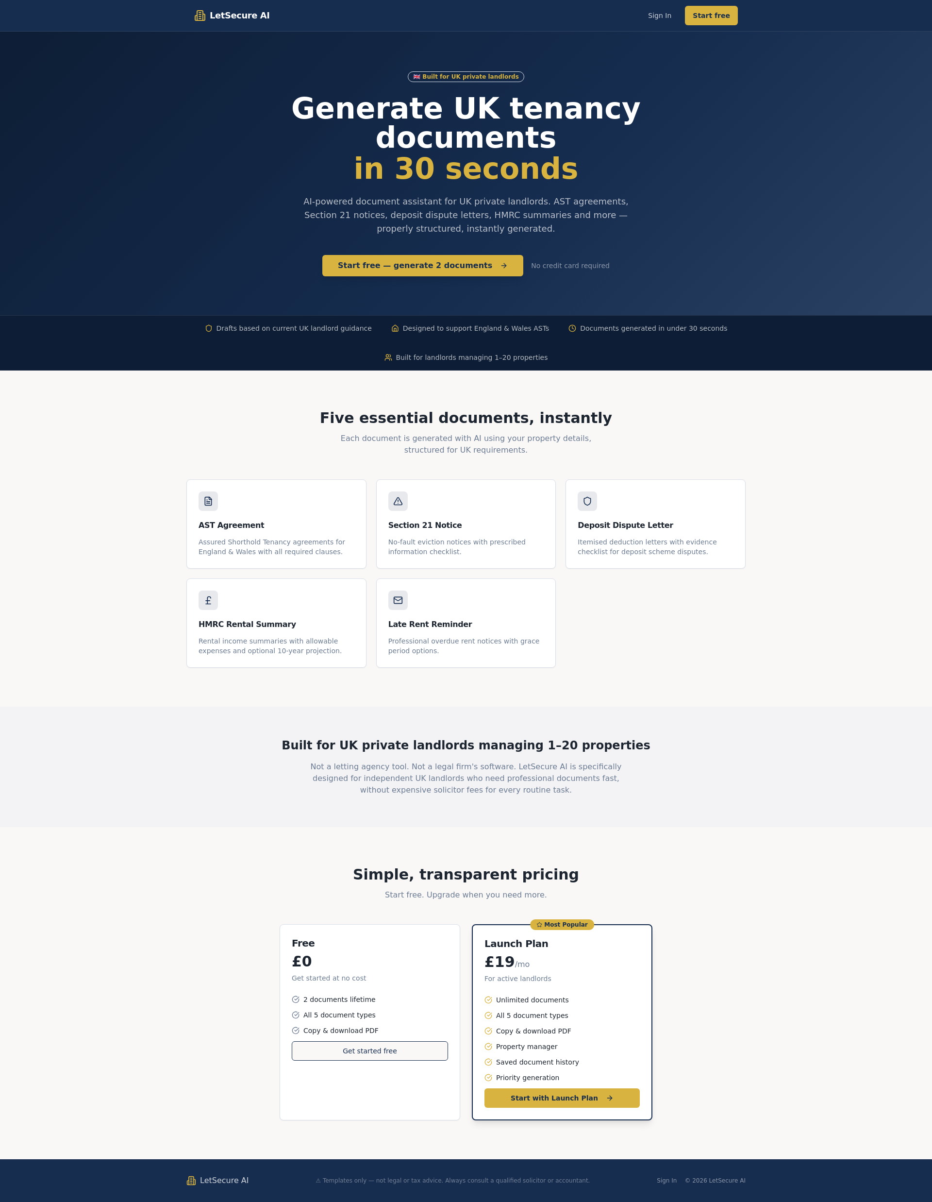 Section 8 Notice UK 2026 — Complete Landlord Guide | LetSecure AI