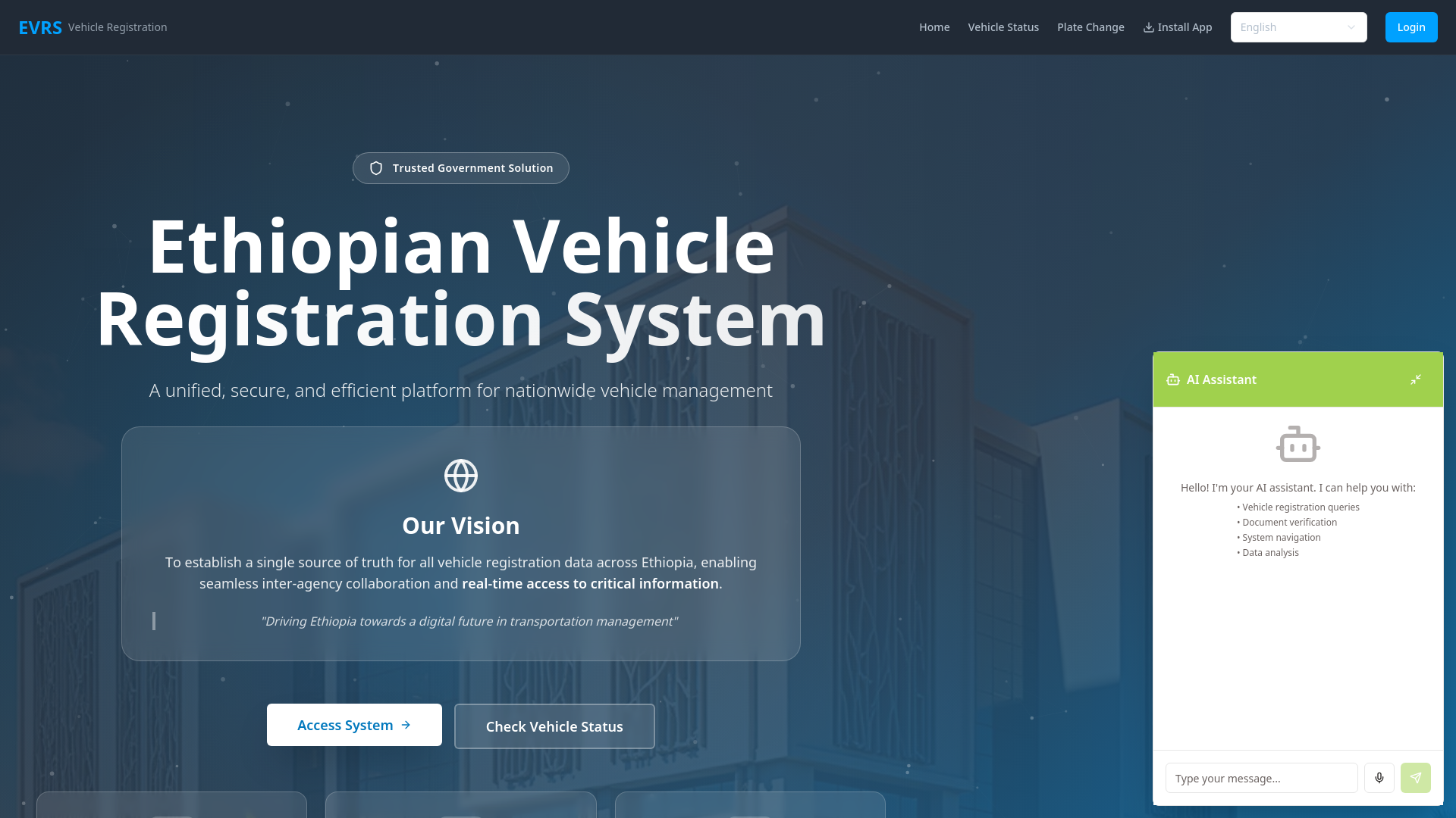 Integrated Vehicle Registration & Plate Change System | Ministry of ...