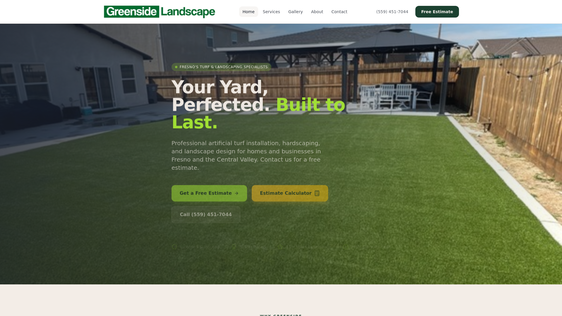 GREENSIDE LANDSCAPE logo