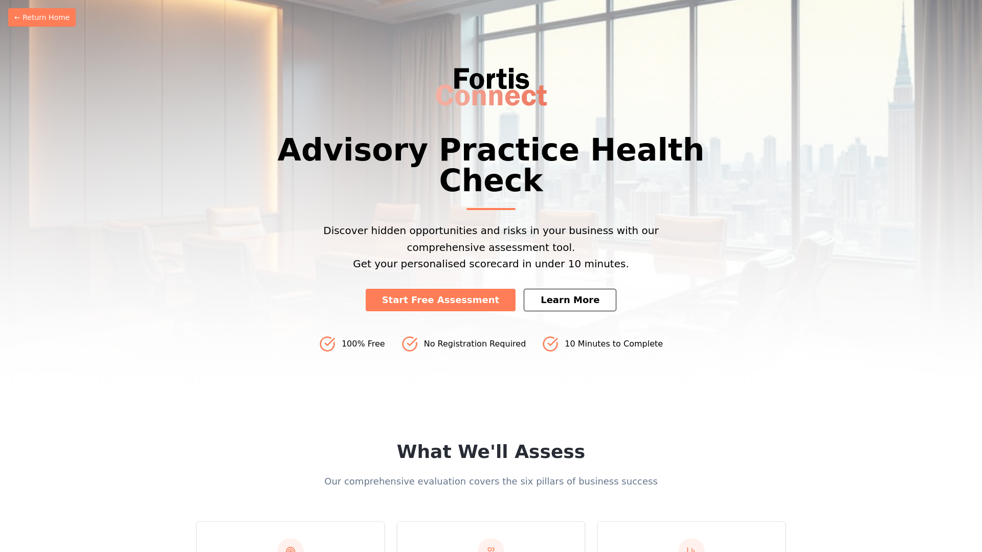 Business Health Check - Fortis Connect