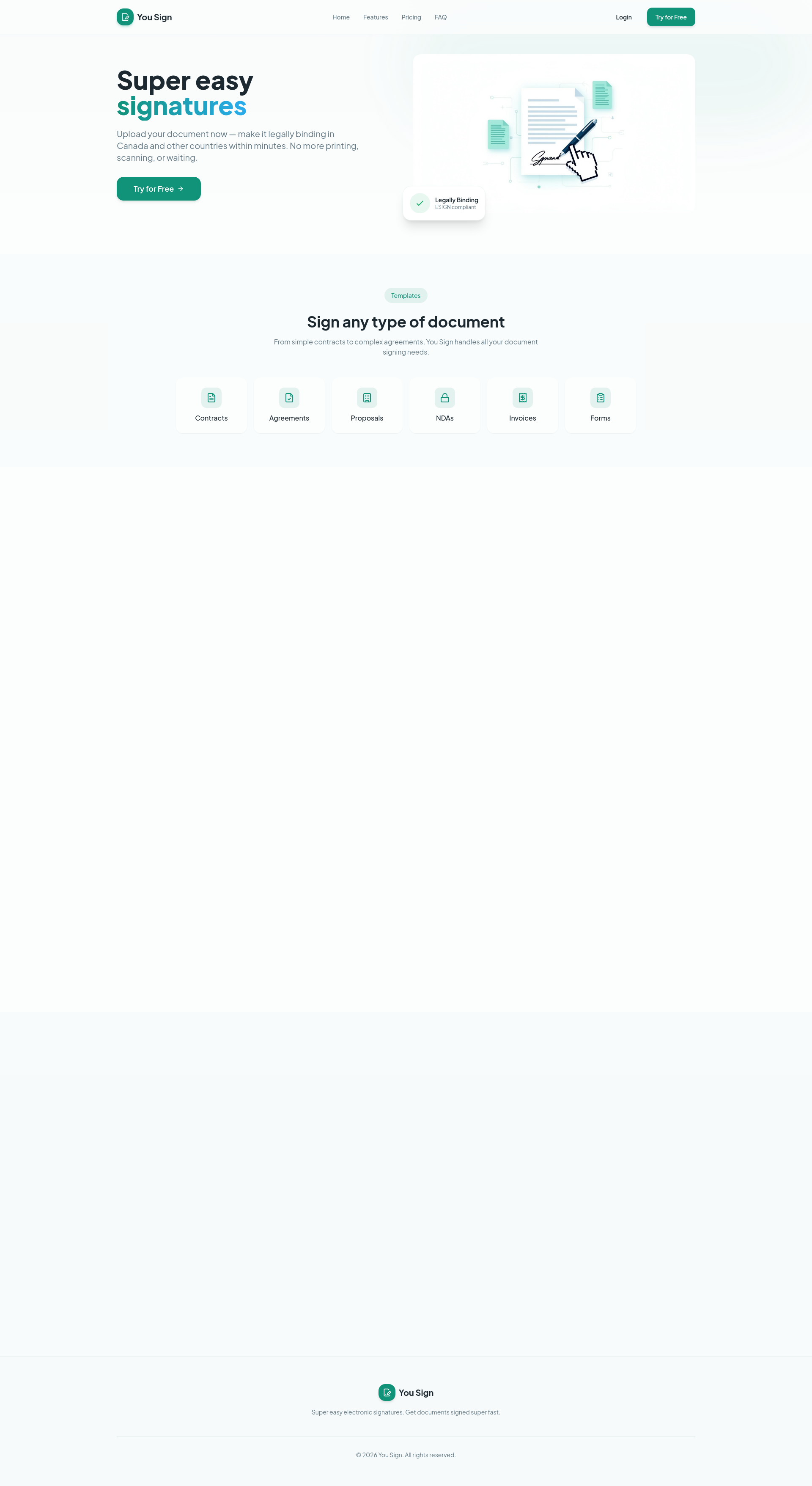 You Sign - Super Simple Electronic Signatures