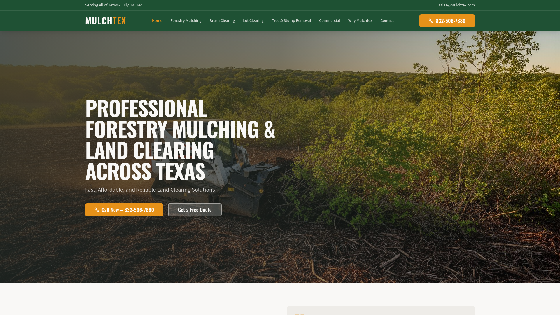 Mulchtex – Professional Forestry Mulching & Land Clearing in Texas