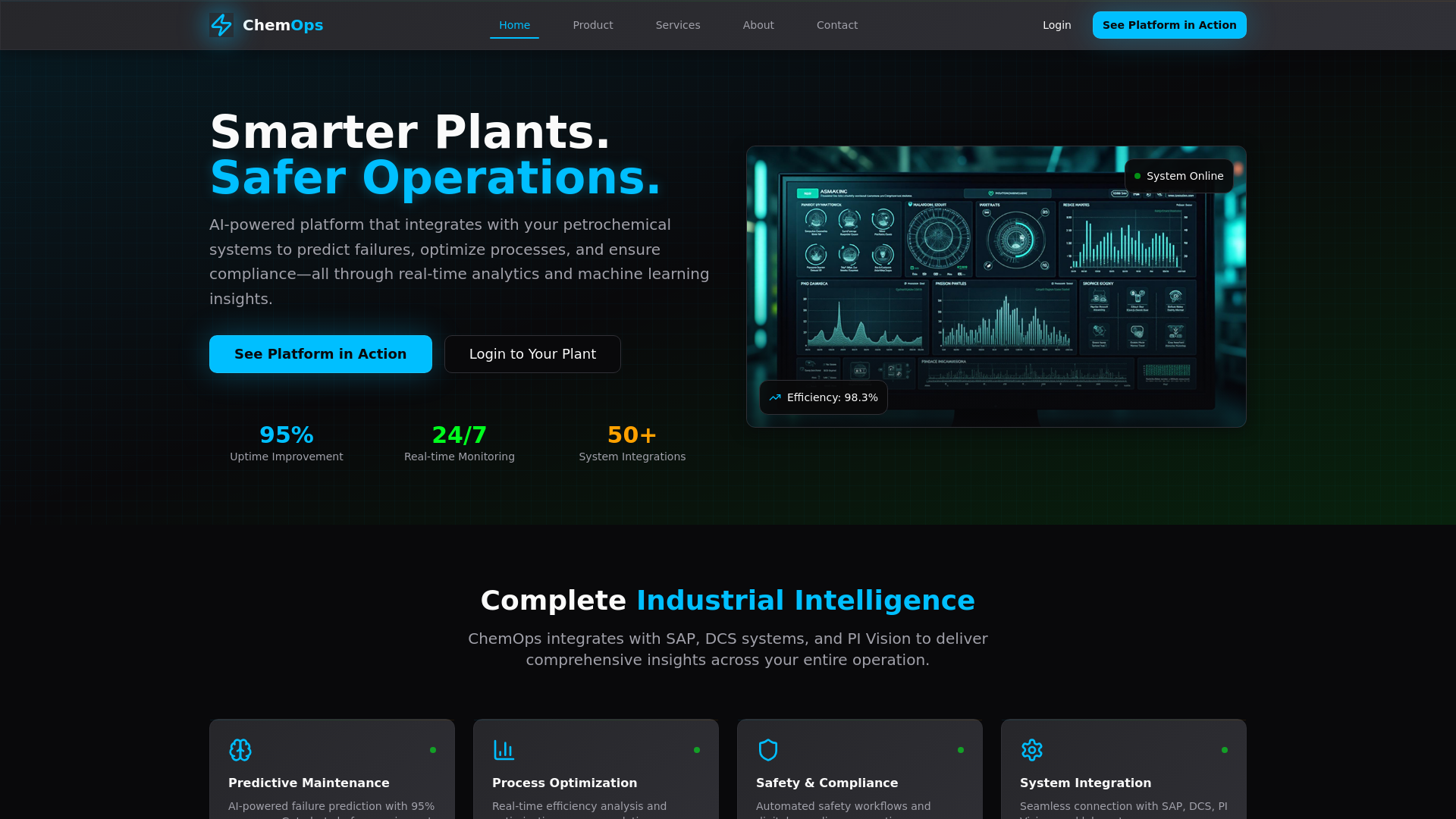 ChemOps - AI-Powered Petrochemical Operations Platform