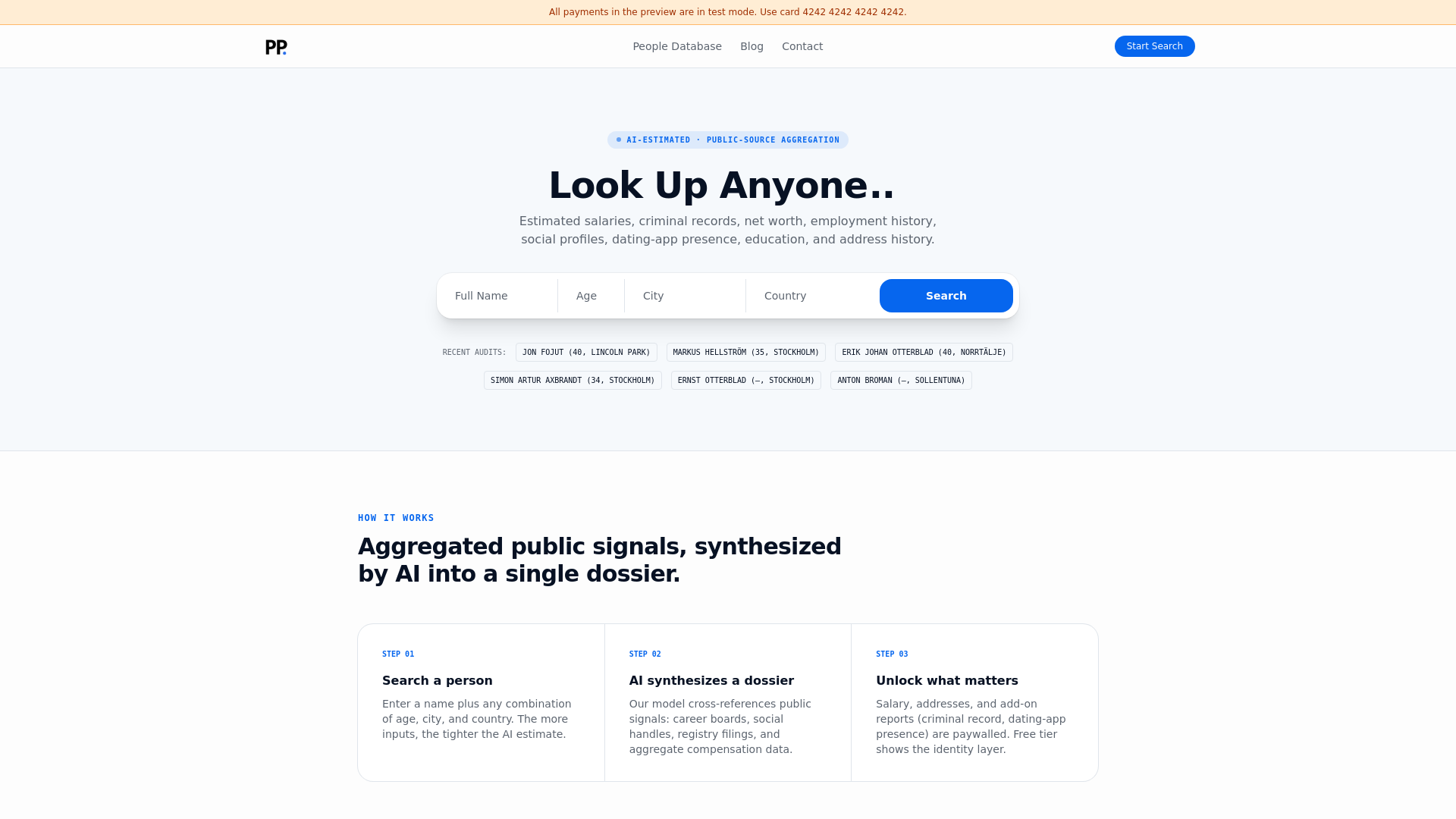 Person Pages screenshot 1