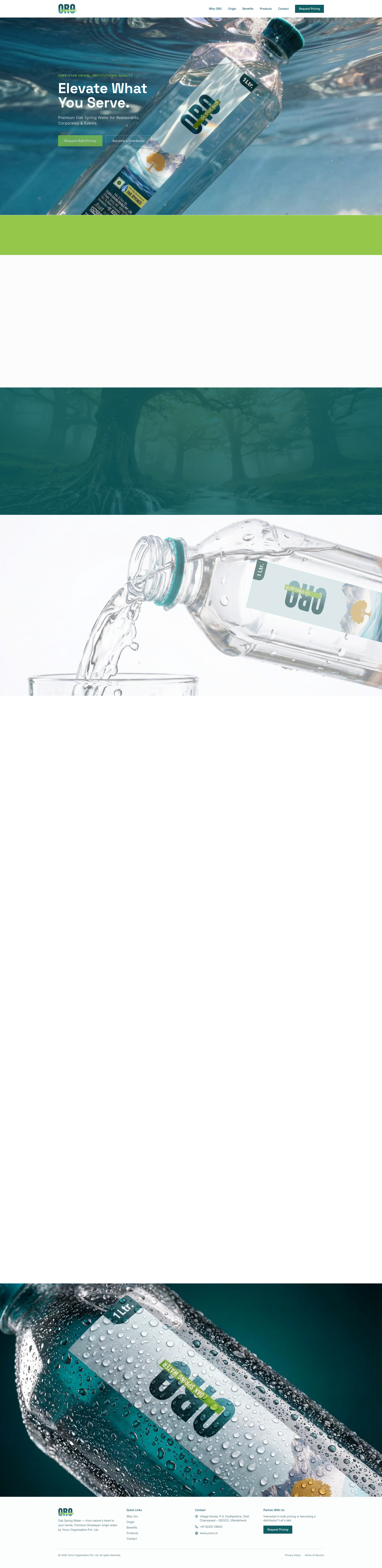 Ao Spring Water ORO – Oak Spring Water | Premium B2B Water Supply