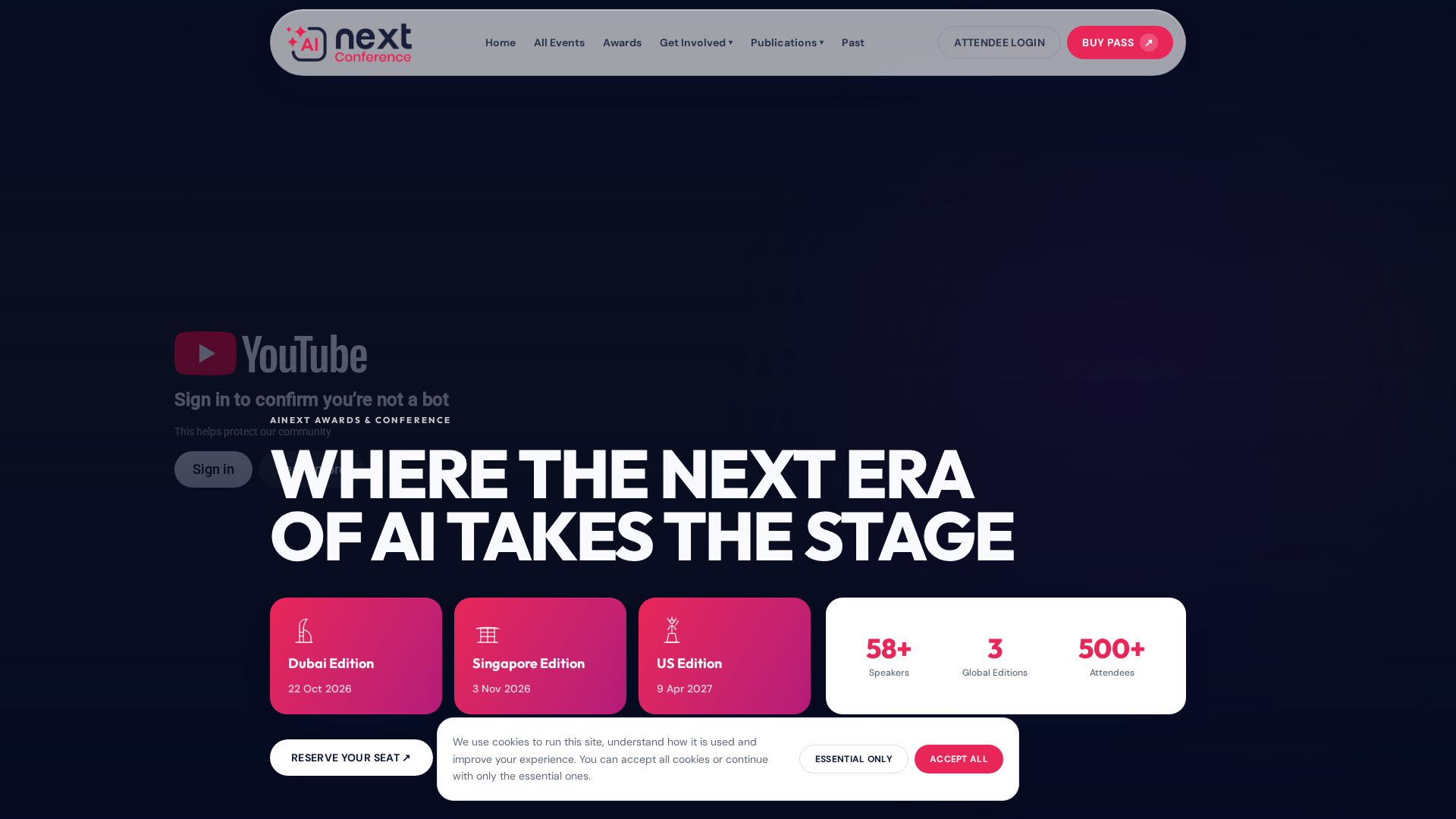AINext Conference and Awards Dubai 2026 official website visual