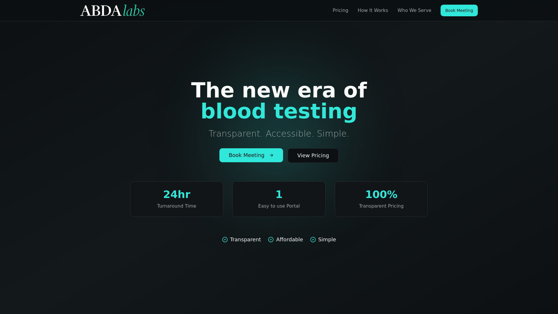 ABDA Health - Transparent Blood Testing | 24hr TAT, 70% Savings