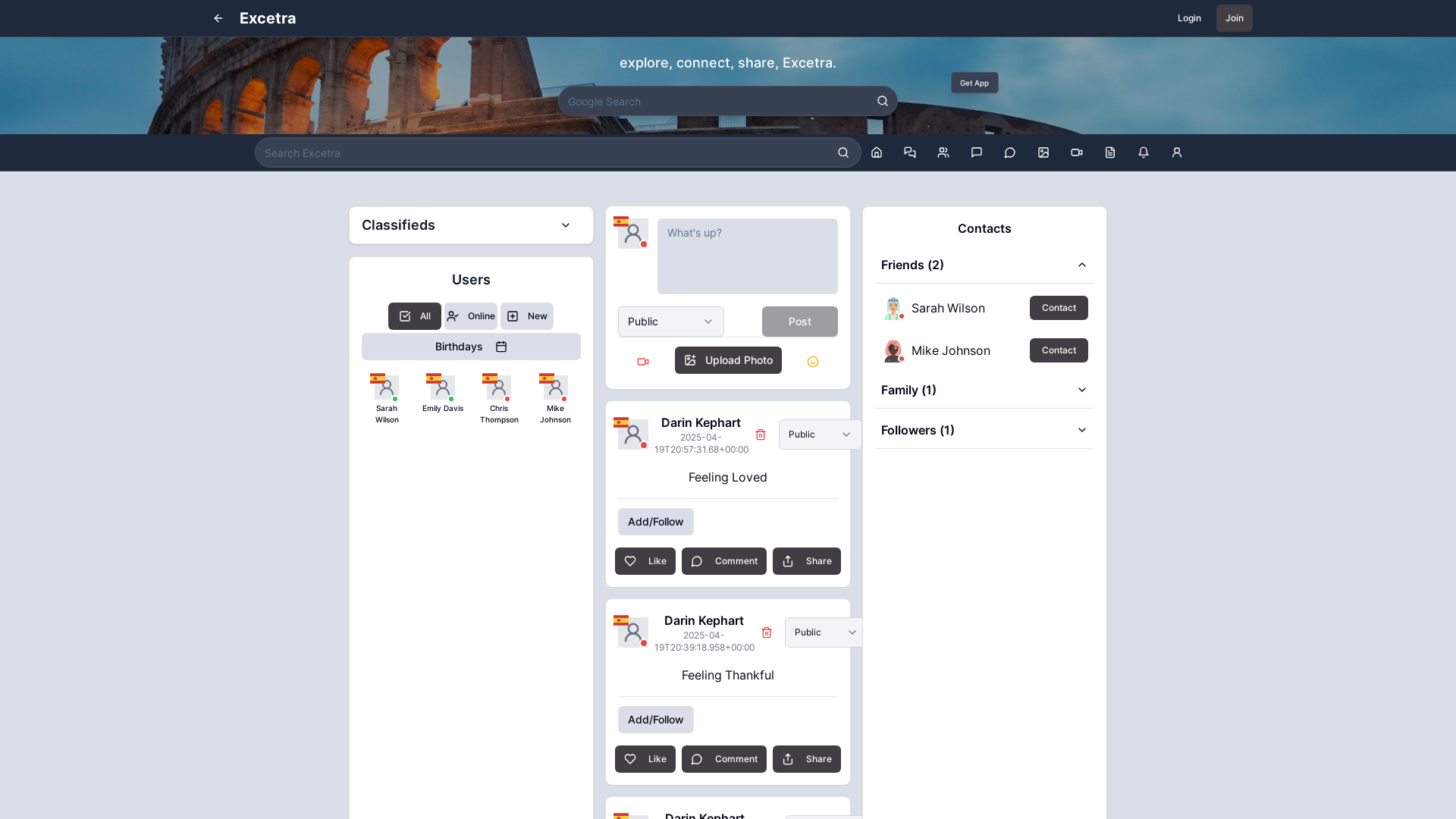 Community Social Media & Networking Websites Platform