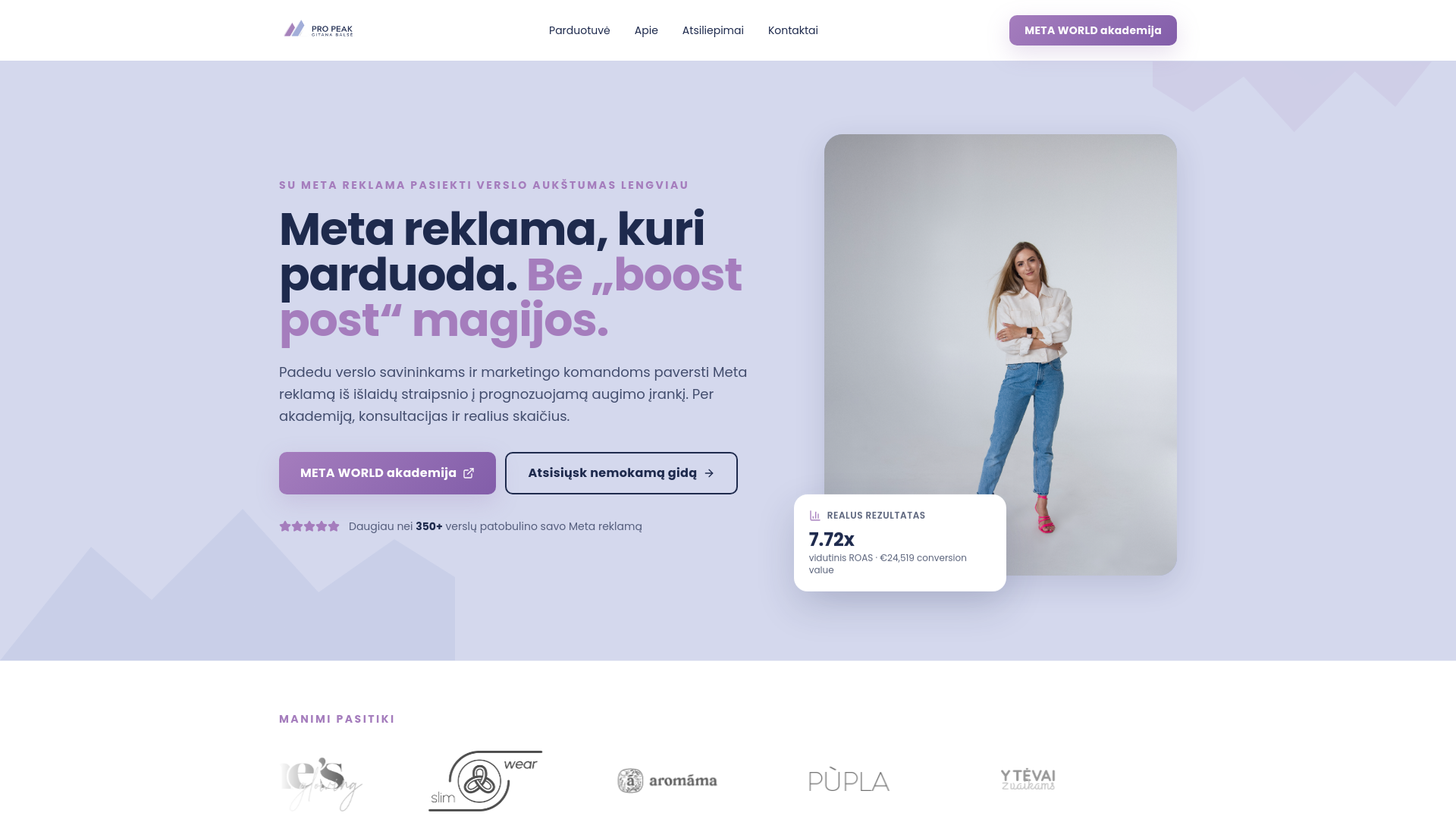 Meta Reklamos Meta reklamos mokymai ir konsultacijos | PRO PEAK