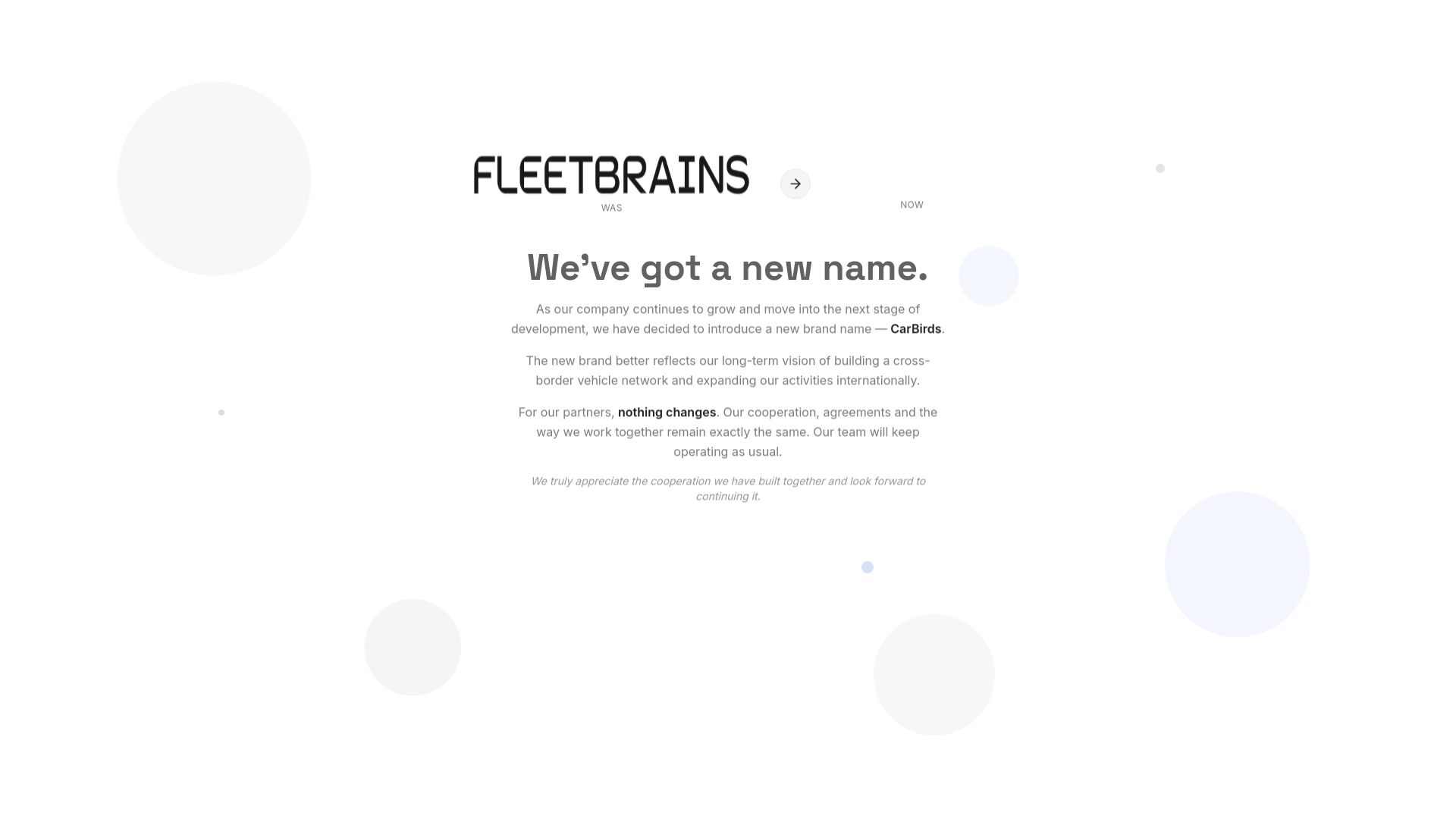 FleetBrains is now carbirds