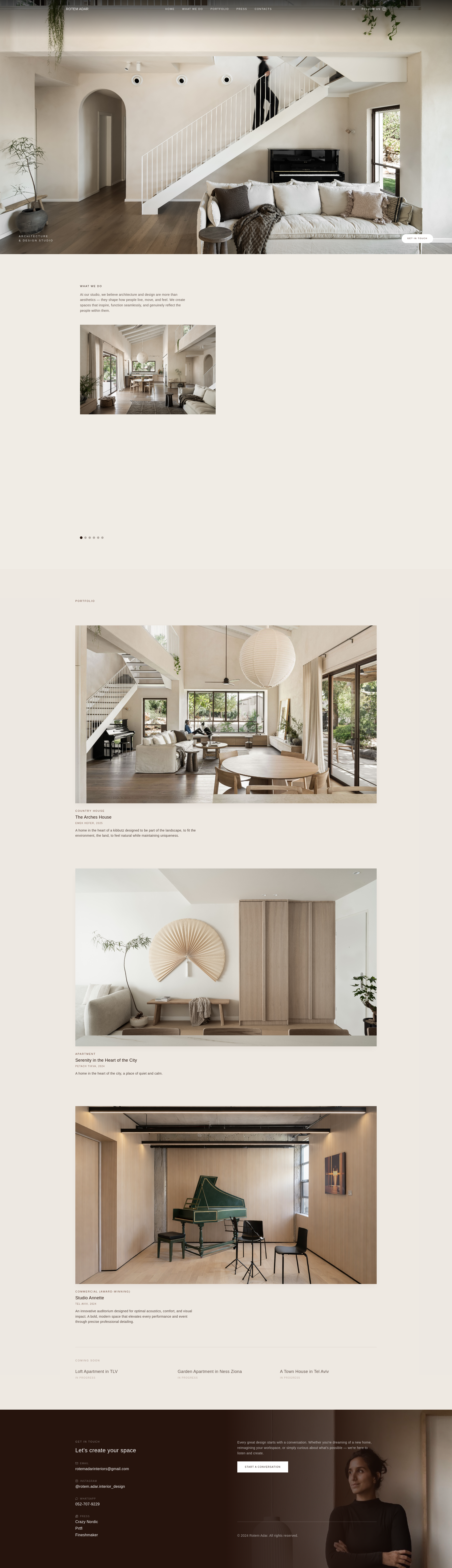 Rotem Adar Interior Design | We Design The Feeling of You