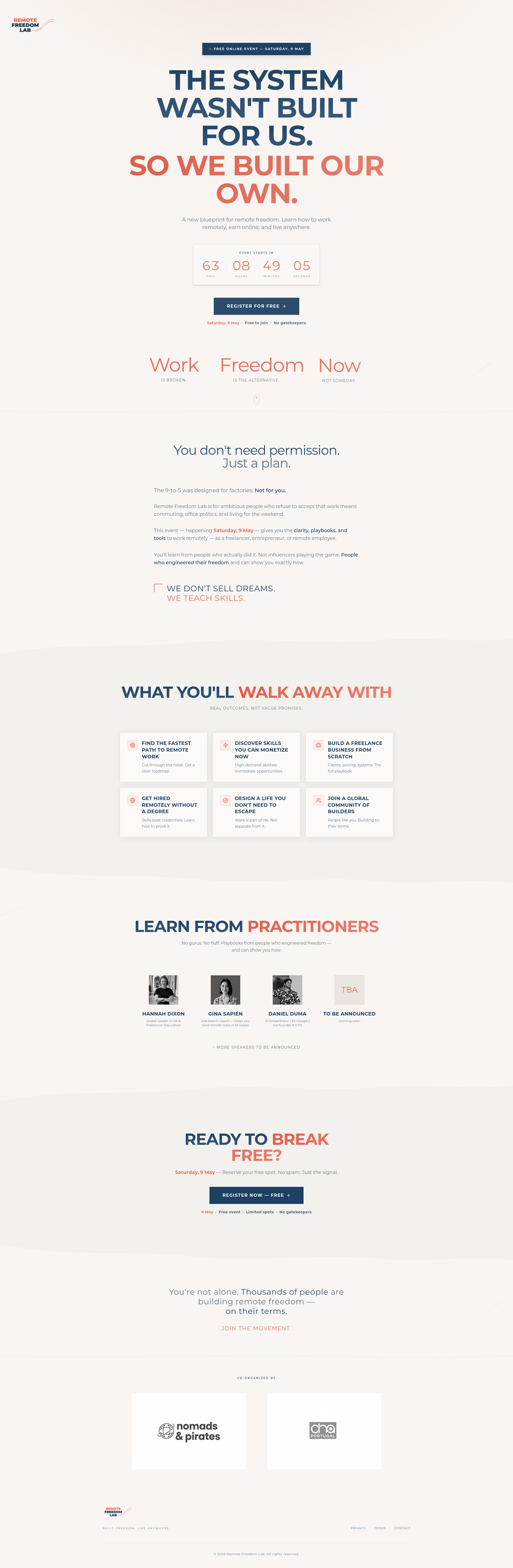 Remote Freedom Lab | Build Freedom. Live Anywhere.