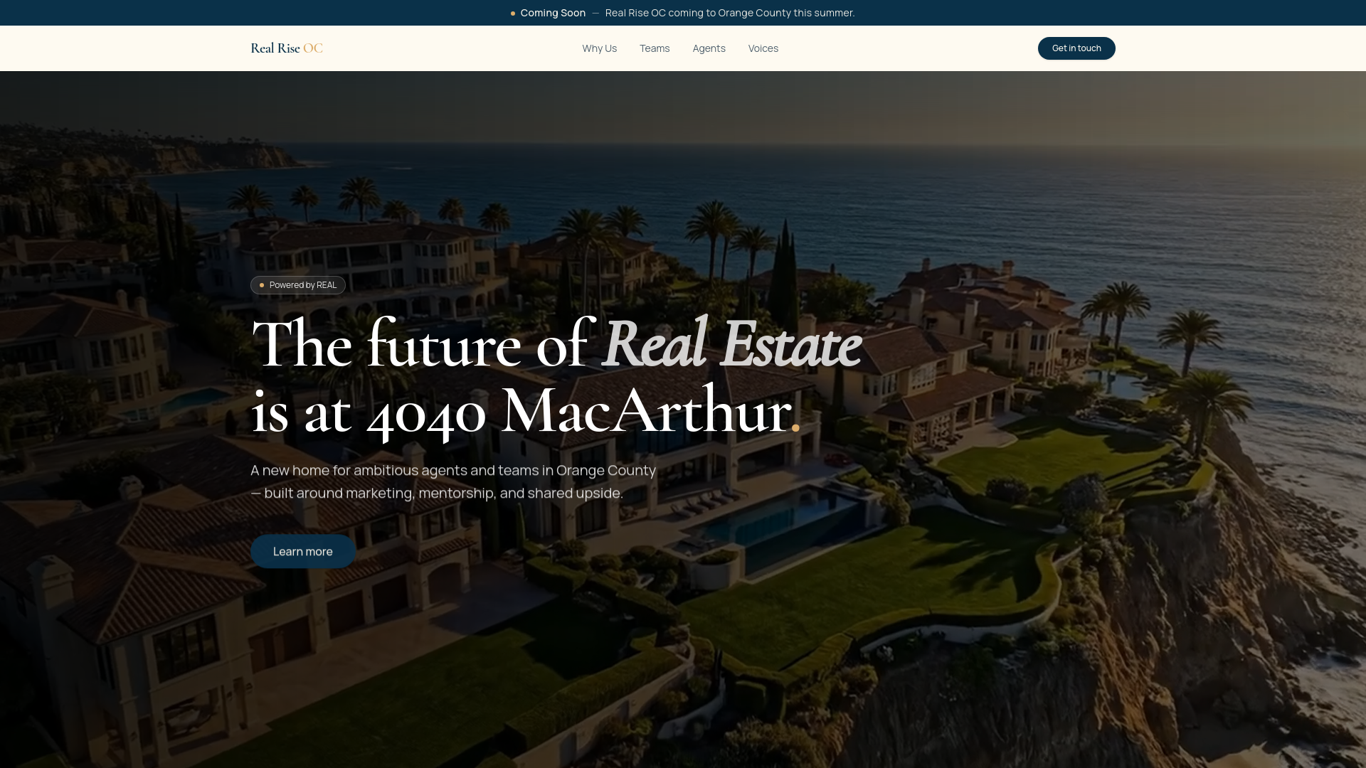 Real Rise Bank Real Rise OC — The future of real estate at 4040 MacArthur