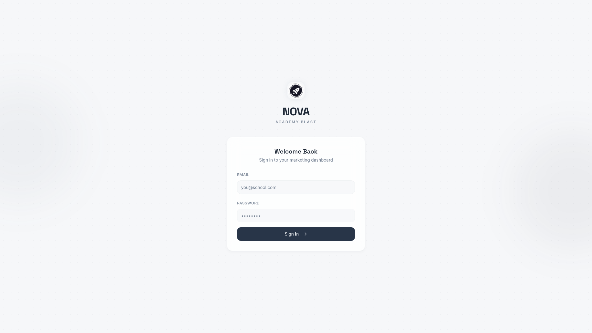 NOVA | Academy Blast Client Portal