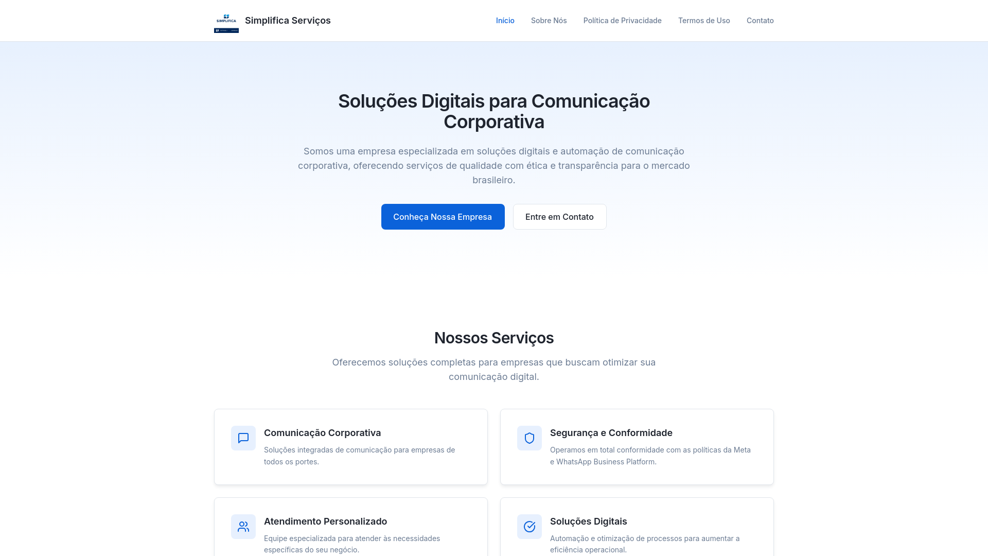 Simplifica Serviços LTDA - Soluções Digitais e Comunicação Corporativa
