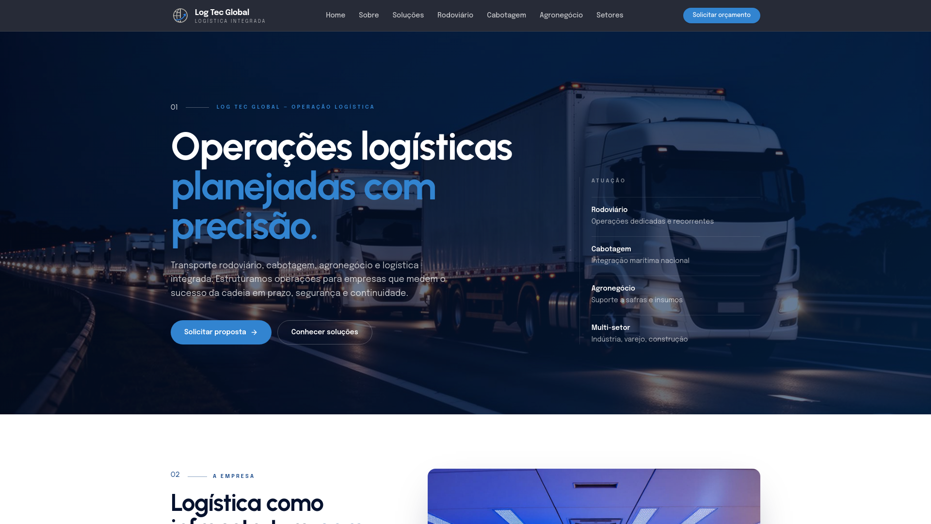 Log Tec Global — Logística integrada para operações que exigem mais