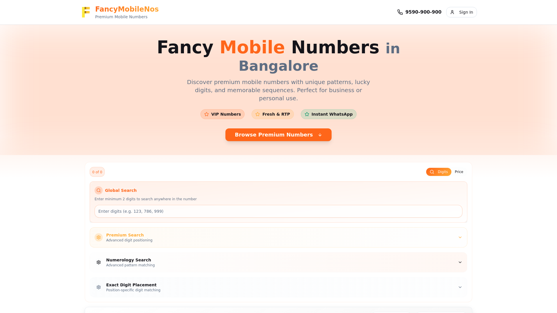 Fancy Mobile Numbers in Bangalore | VIP Choice Number Dealer