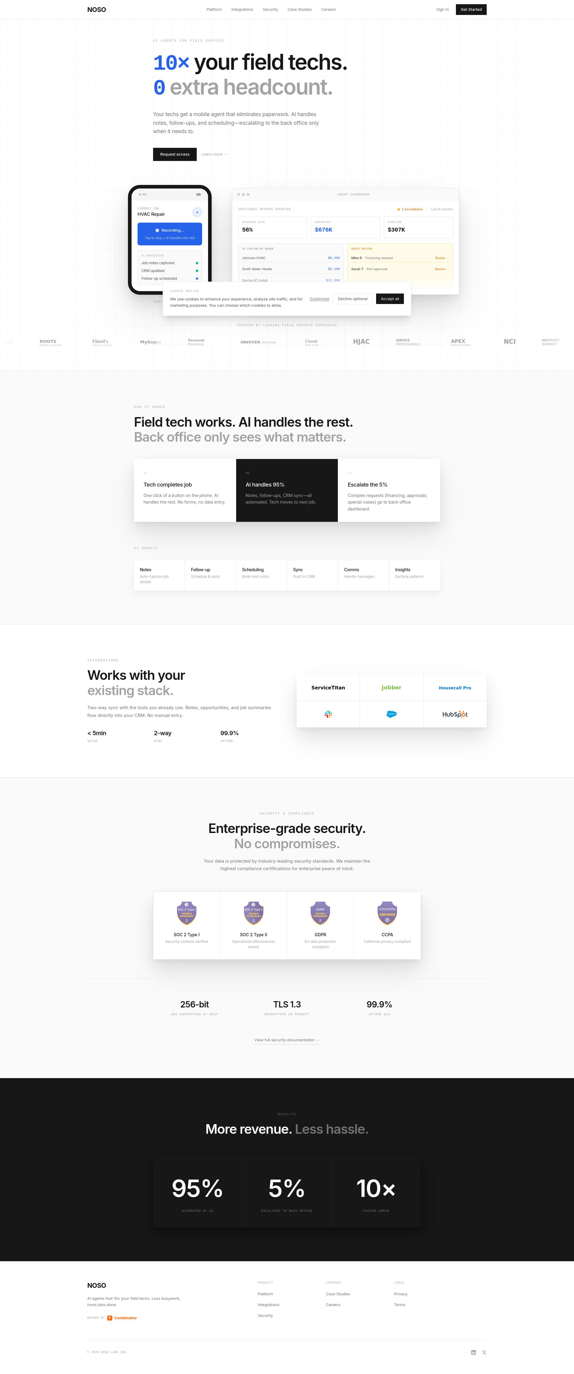 Noso - The Revenue Intelligence Engine for Home Services logo