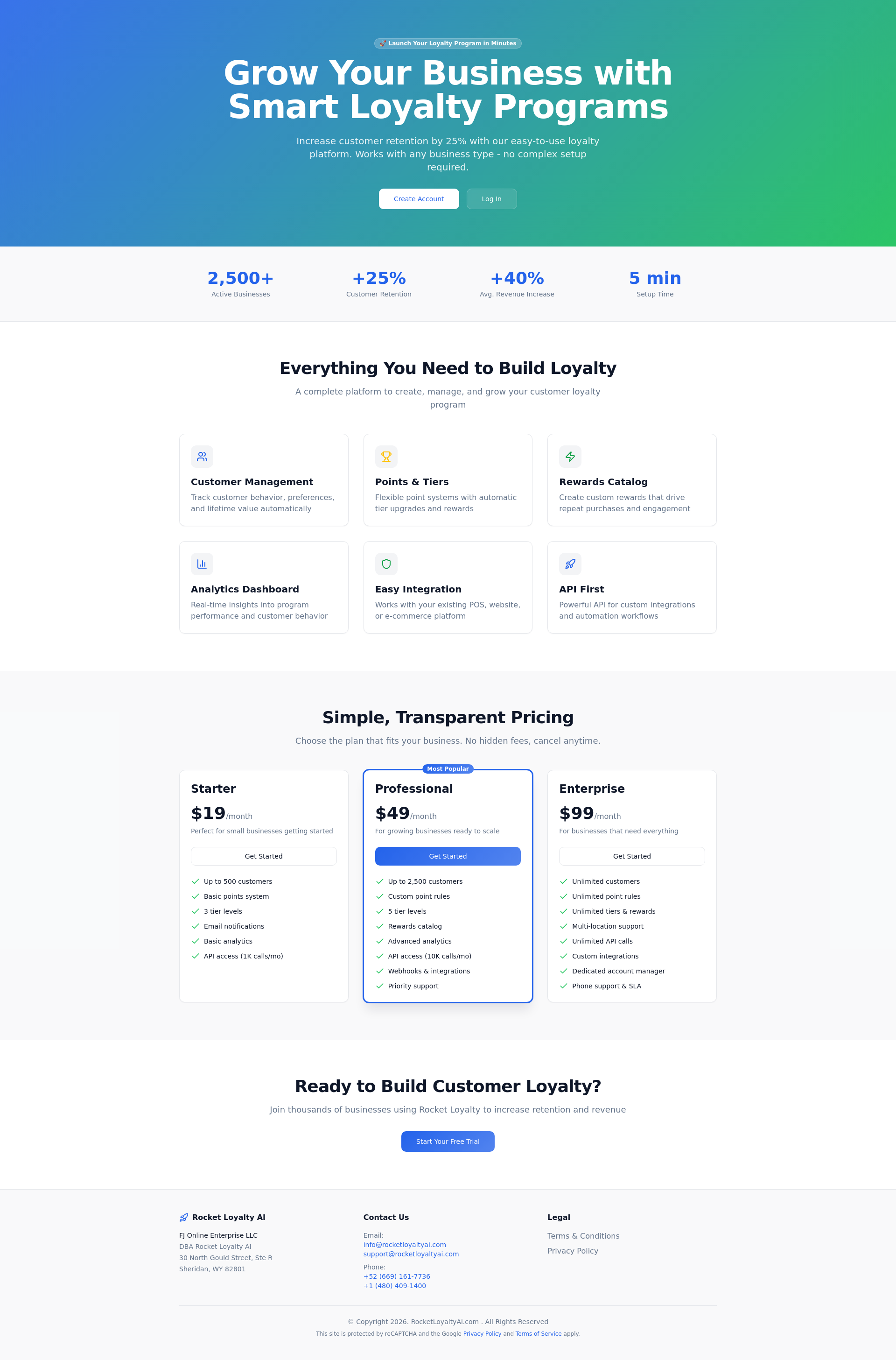 Loyal Program Aaa Rocket Loyalty - Smart Loyalty Programs for Your Business