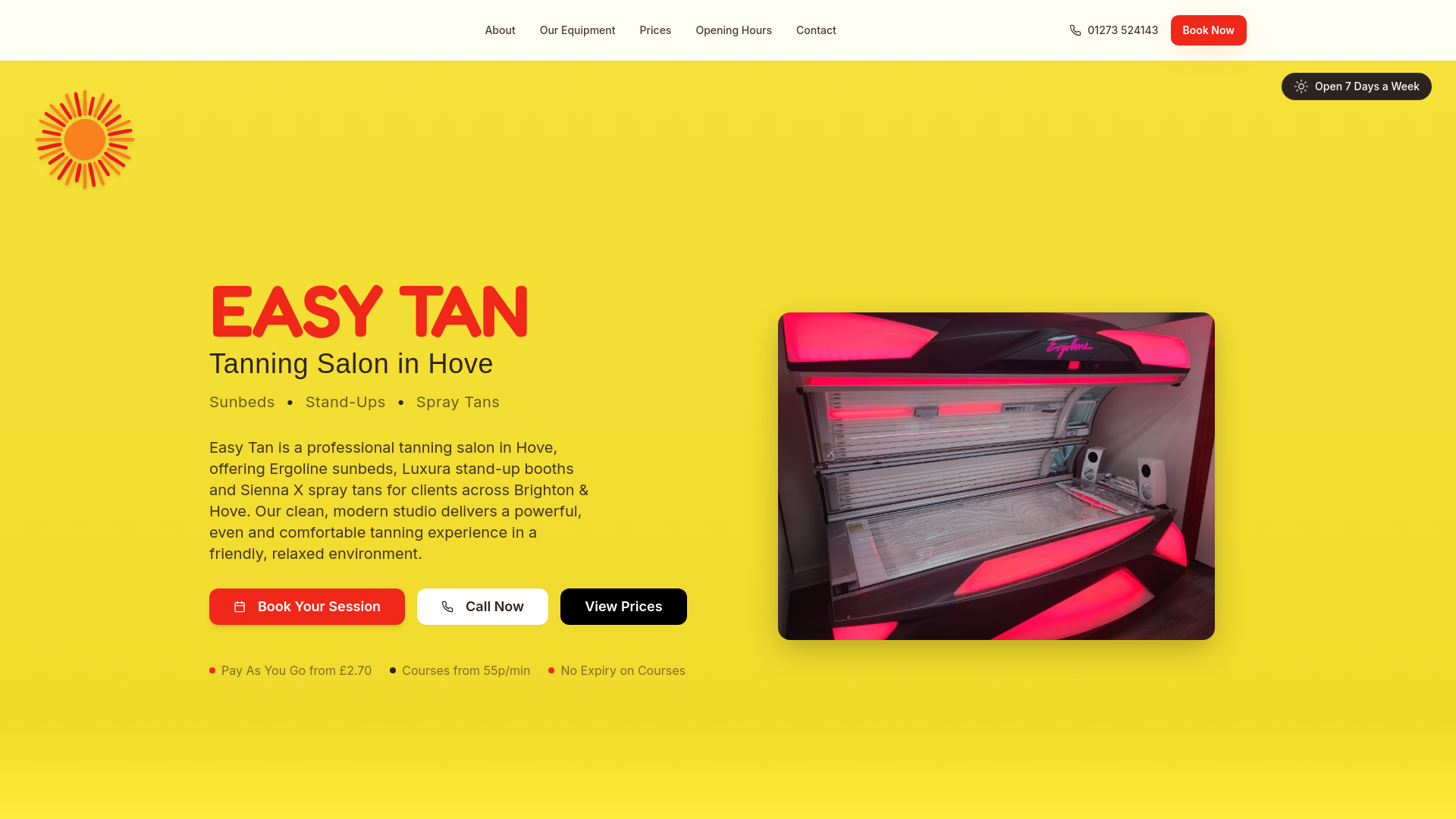 Easy Tan Hove | Tanning Salon & Spray Tans in Brighton & Hove
