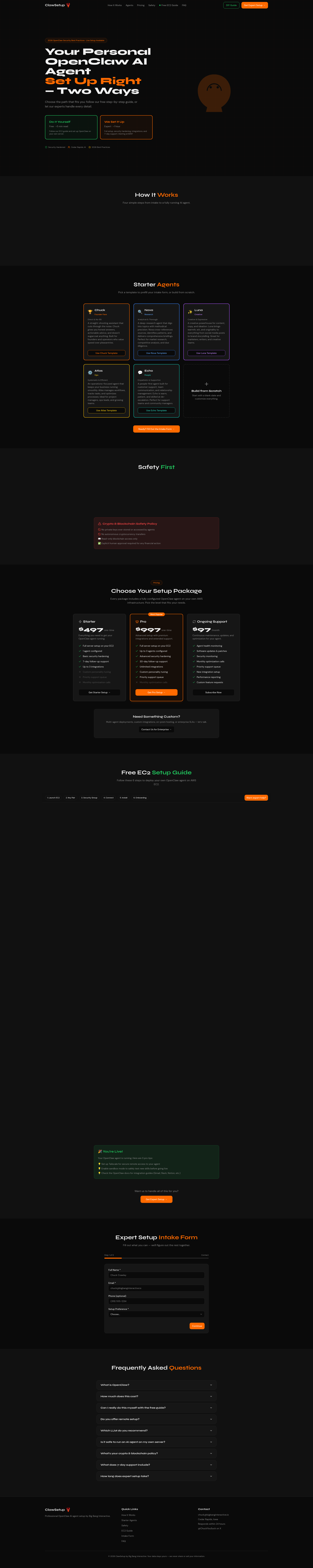 ClawSetup — OpenClaw AI Agent Setup Service