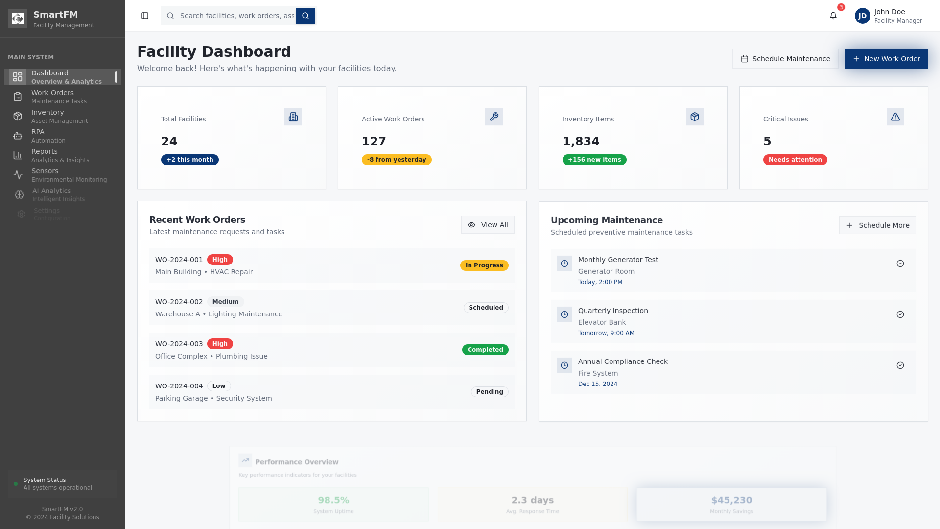 SmartFM - Smart Facility Management Portal