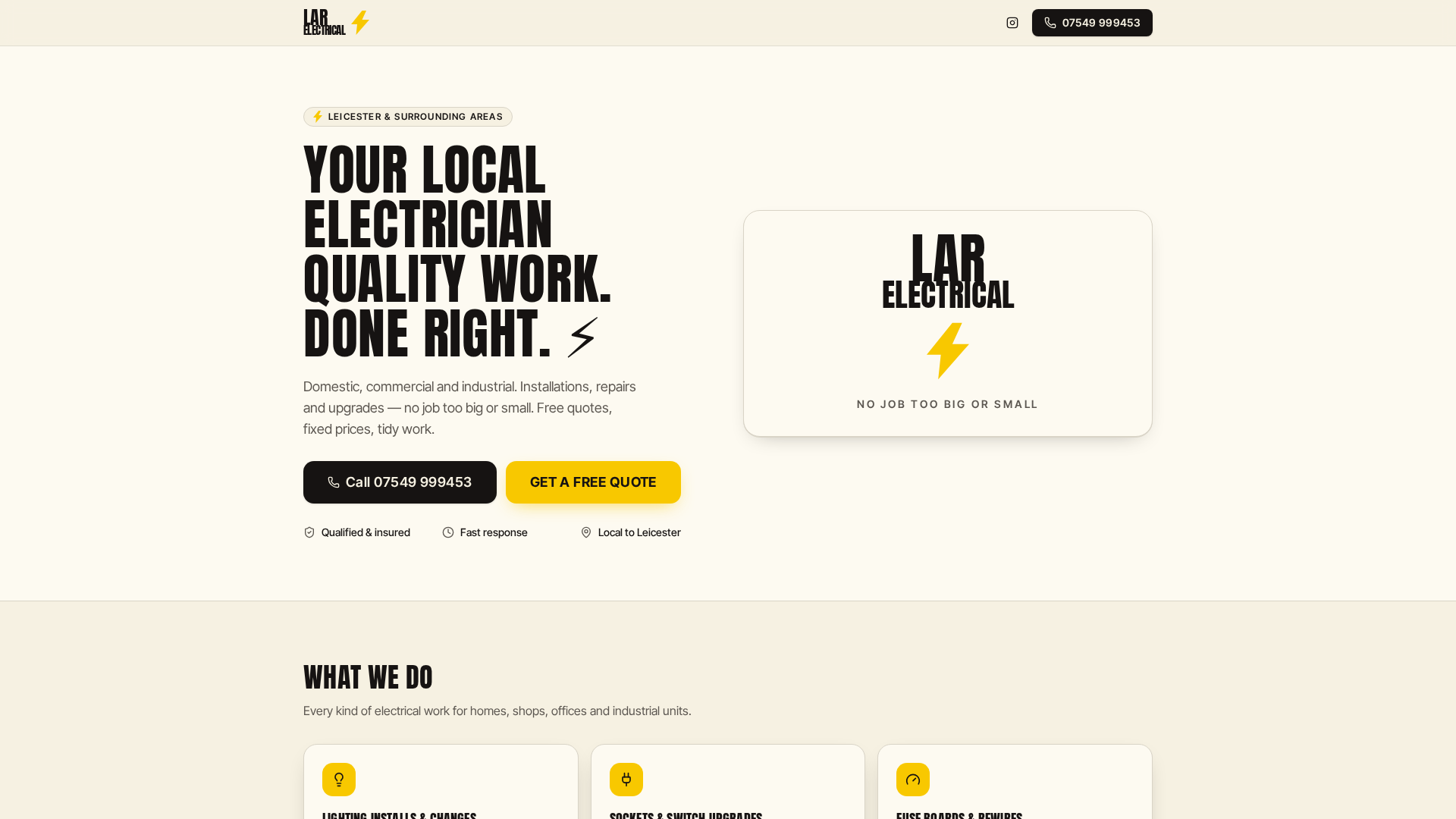 LAR Electrical logo