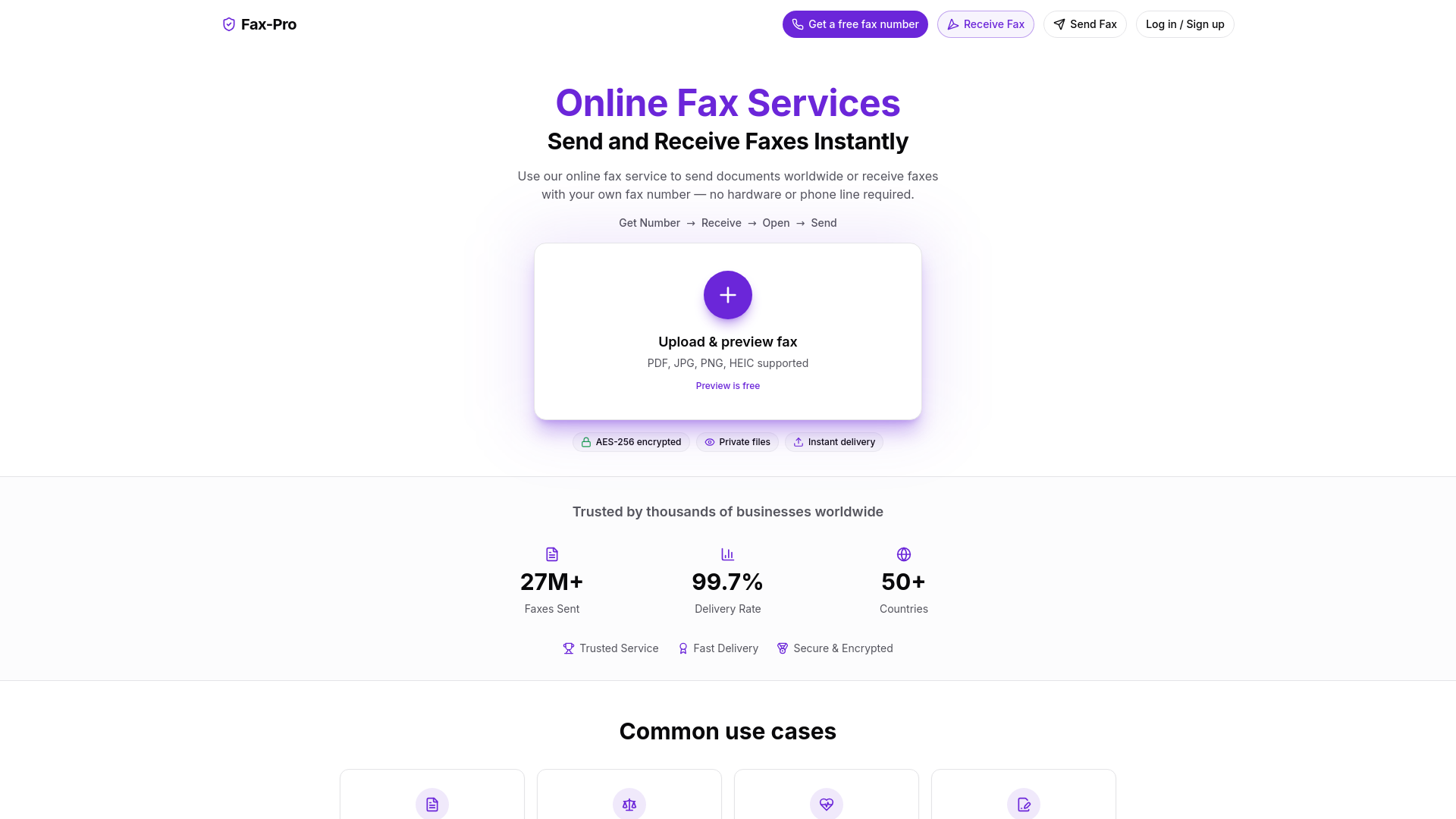 Fax-Pro | Send & Receive Faxes Online