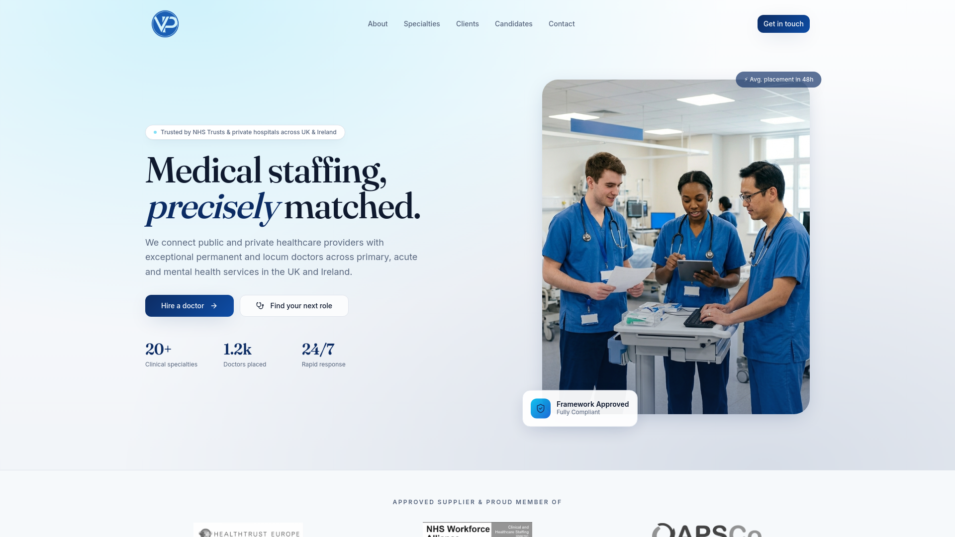 Venture Partnership — Specialist Medical Recruitment | UK & Ireland