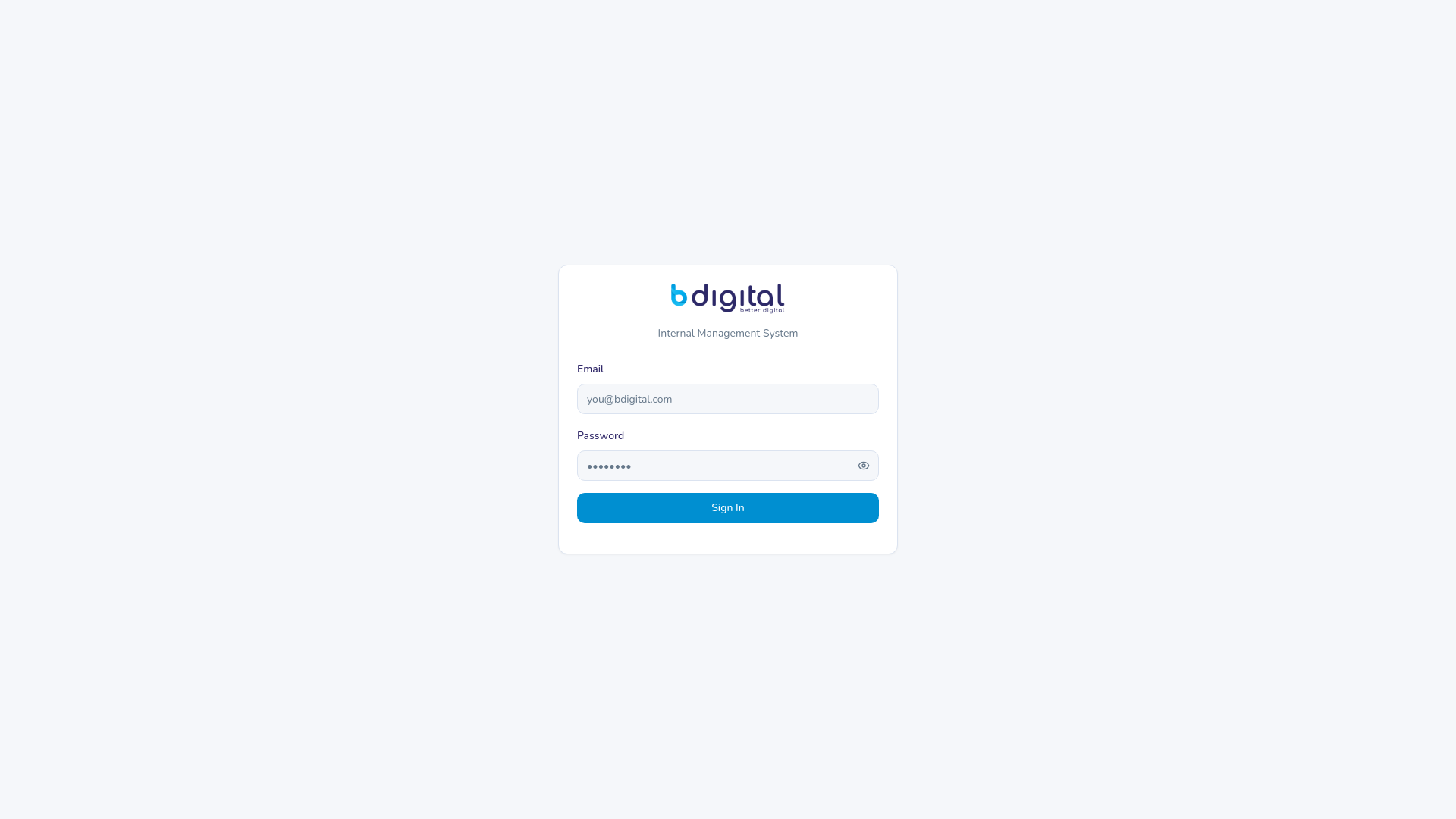 BDigital - Internal System