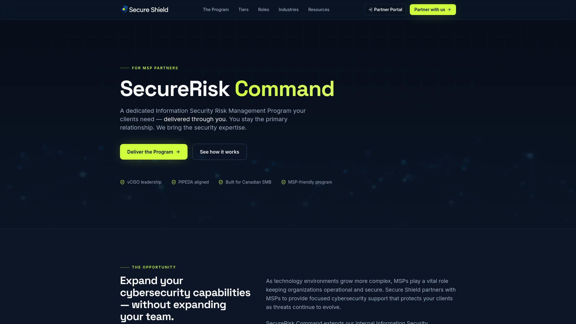 SecureRisk Command — MSP Partner Program | Secure Shield