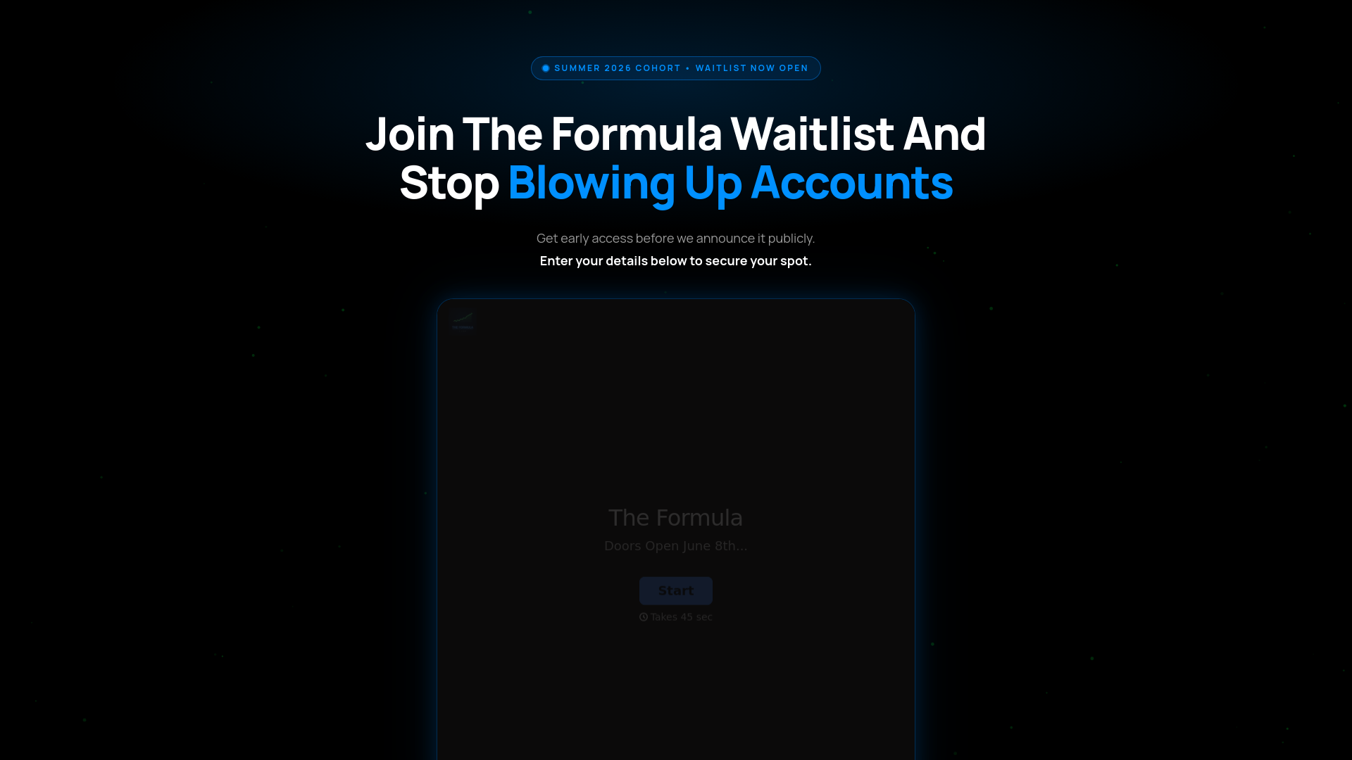 The Formula – Join The Waitlist