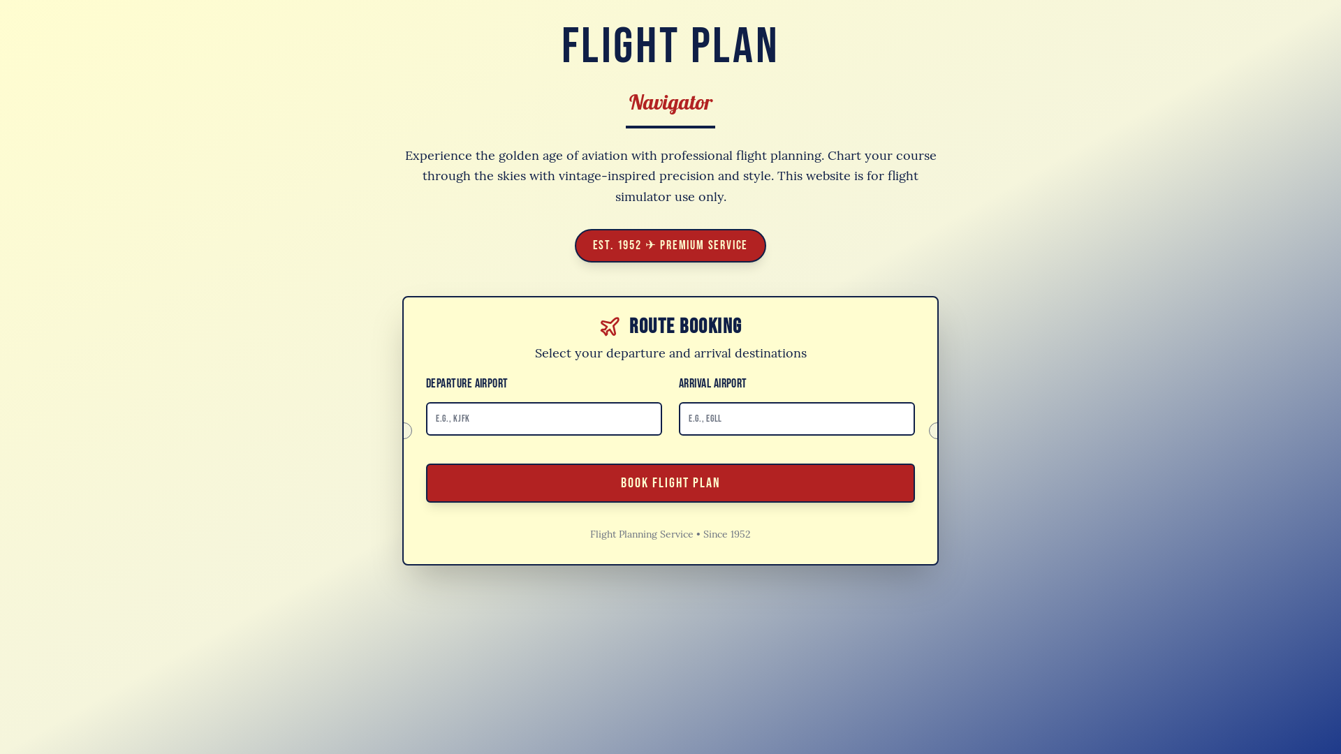 Flight Plan Navigator - Professional Flight Planning