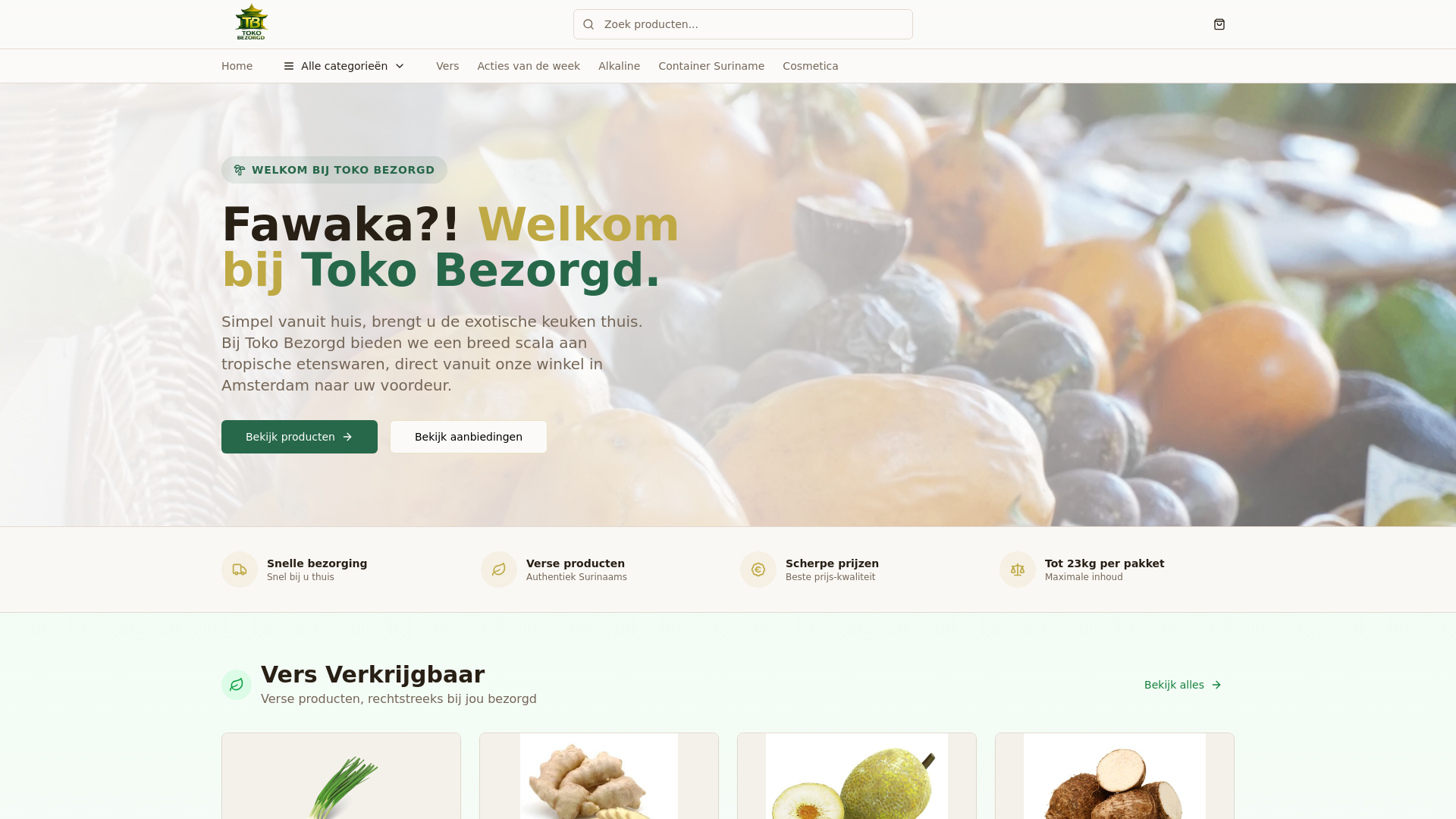 Toko Bezorgd | Surinaamse Producten Online Bestellen