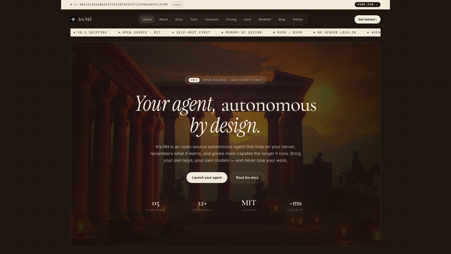 Iris.Md — An autonomous open-source agent that lives on your server, remembers what it learns, and…