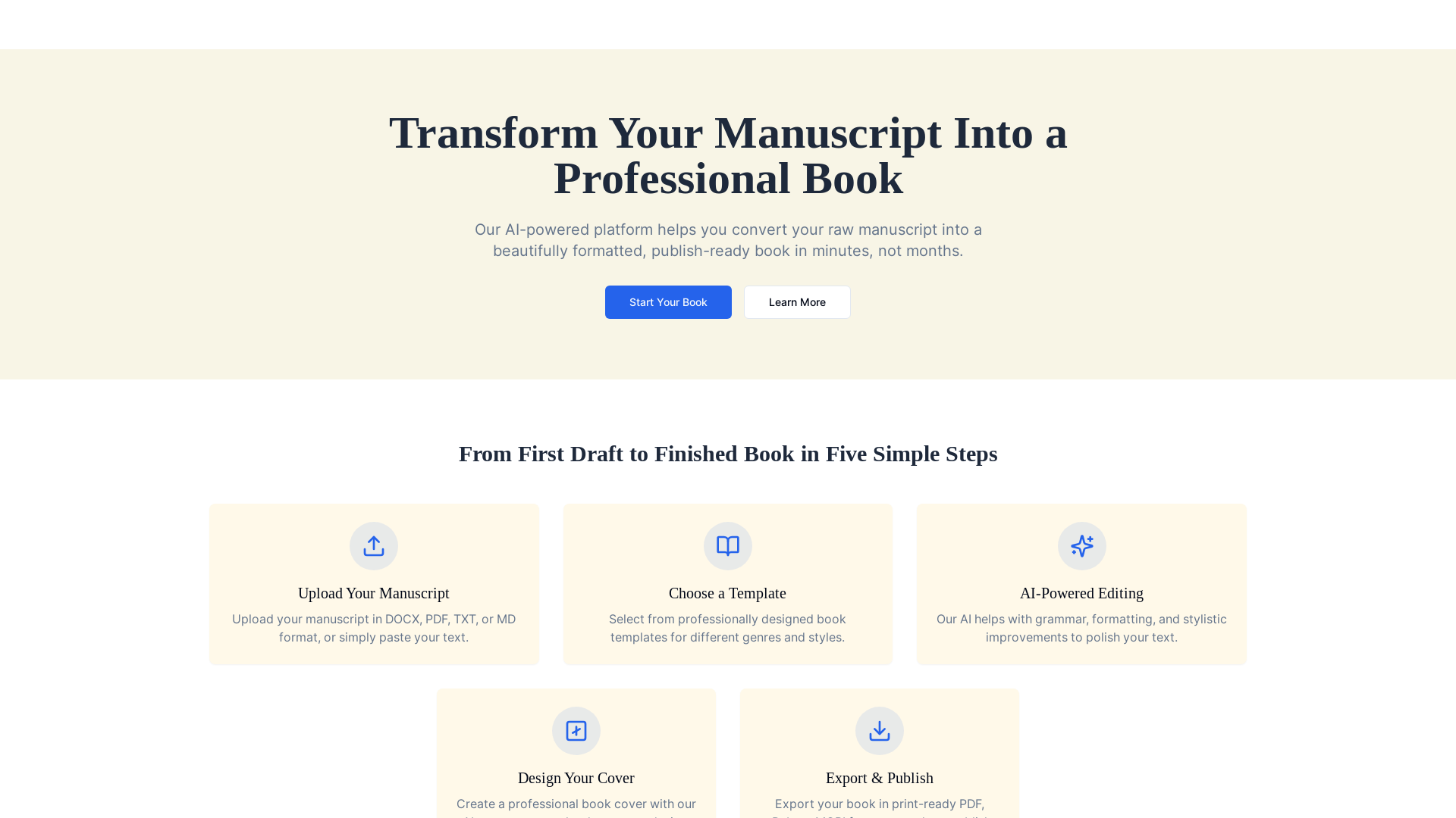 Modern Ai-powered Book Production & Publishing Platform