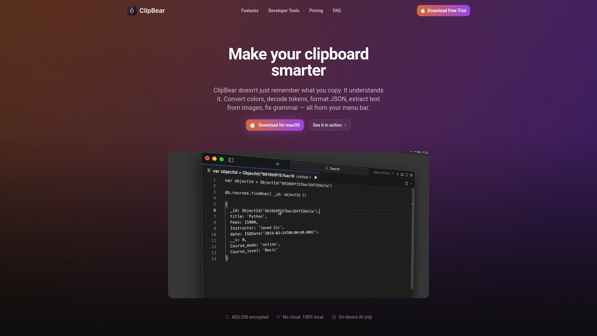 ClipBear — The Clipboard Manager for Mac Developers