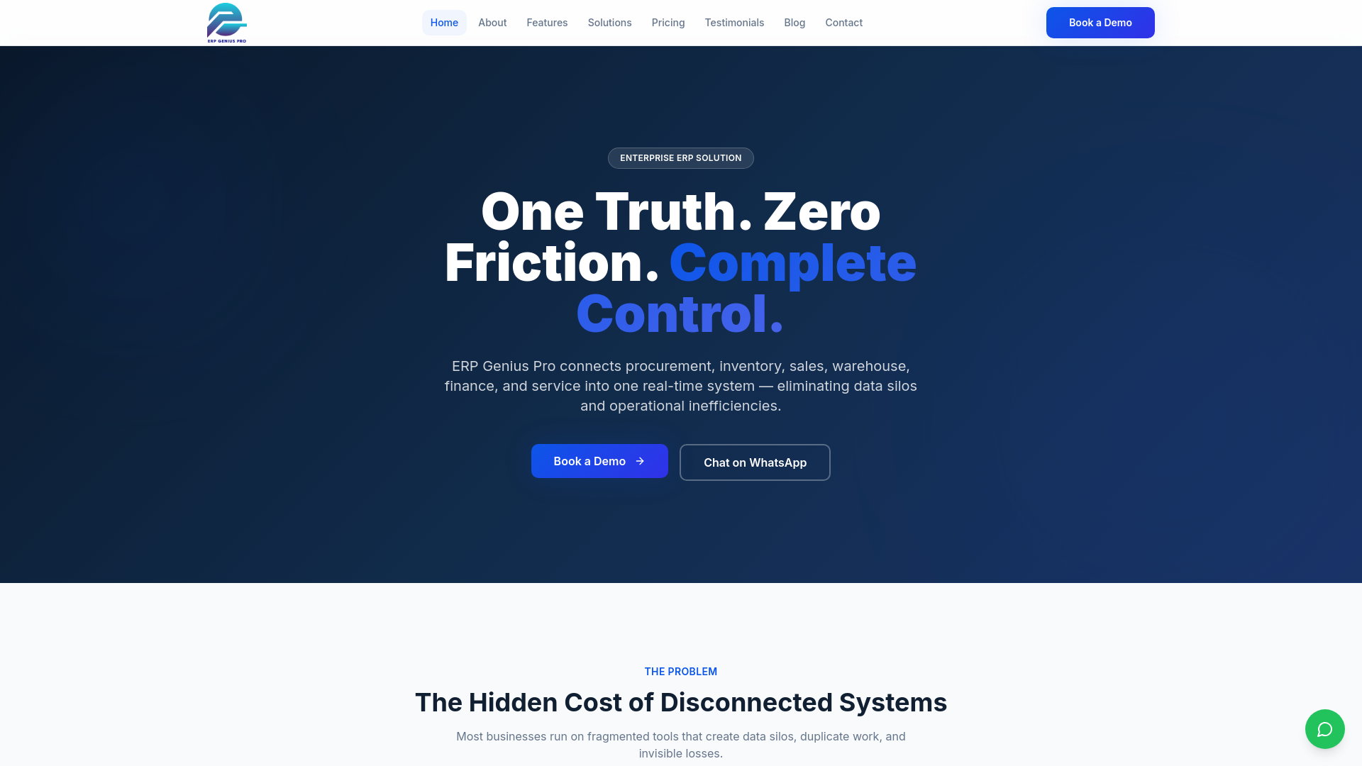 ERP Genius Pro | Unified Enterprise ERP Solution