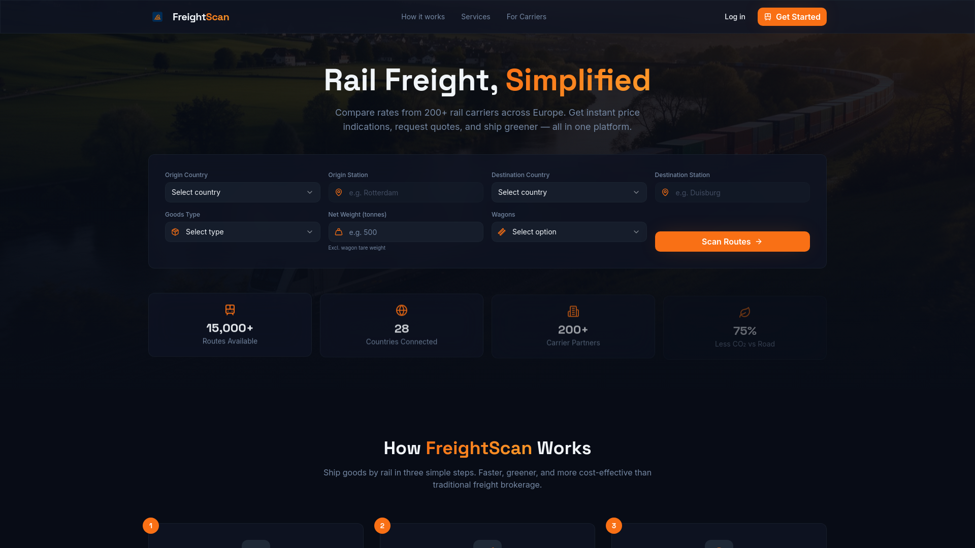 Railroad Freight Rates FreightScan — Compare Rail Freight Rates Across Europe