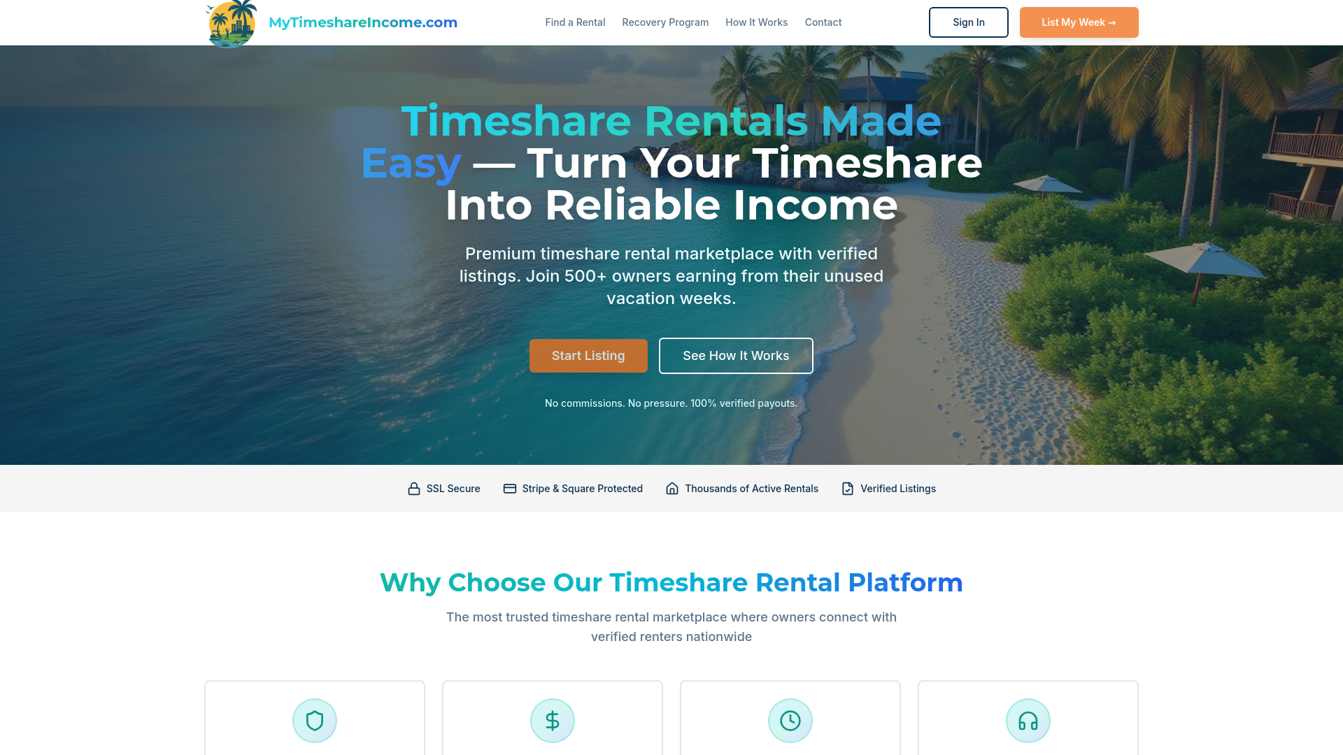 Timeshare Week Renting Timeshare Rentals | Rent Your Timeshare Week - MyTimeshareIncome