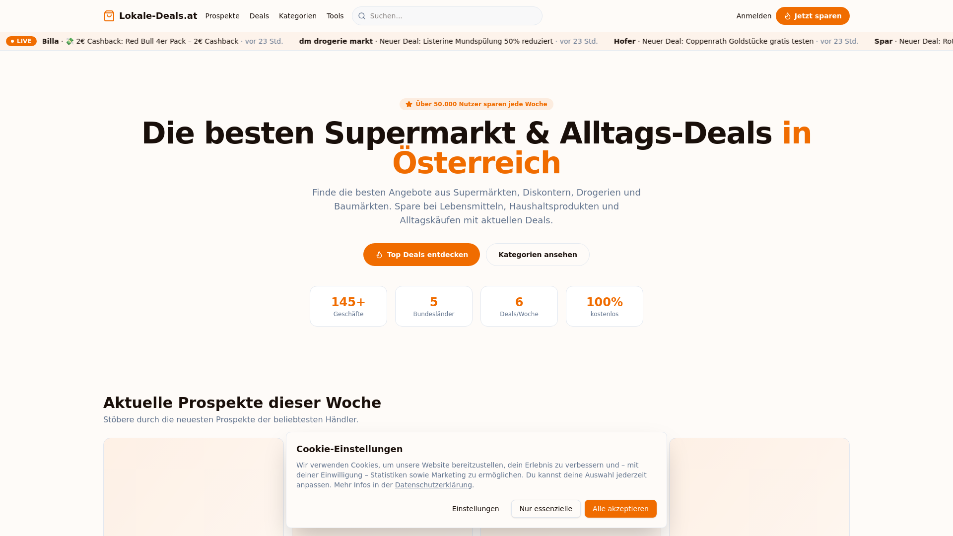 Lokale-Deals.at — Supermarkt & Alltags-Deals in Österreich