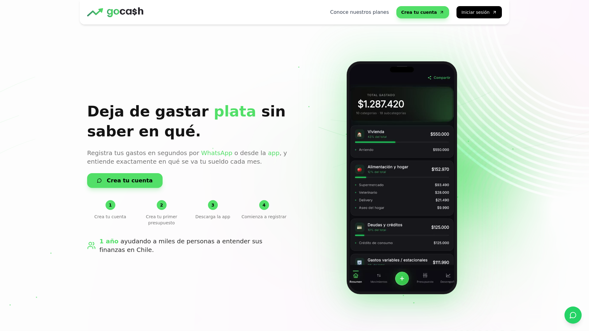 Gocash gocash - Tu Copiloto Financiero por WhatsApp