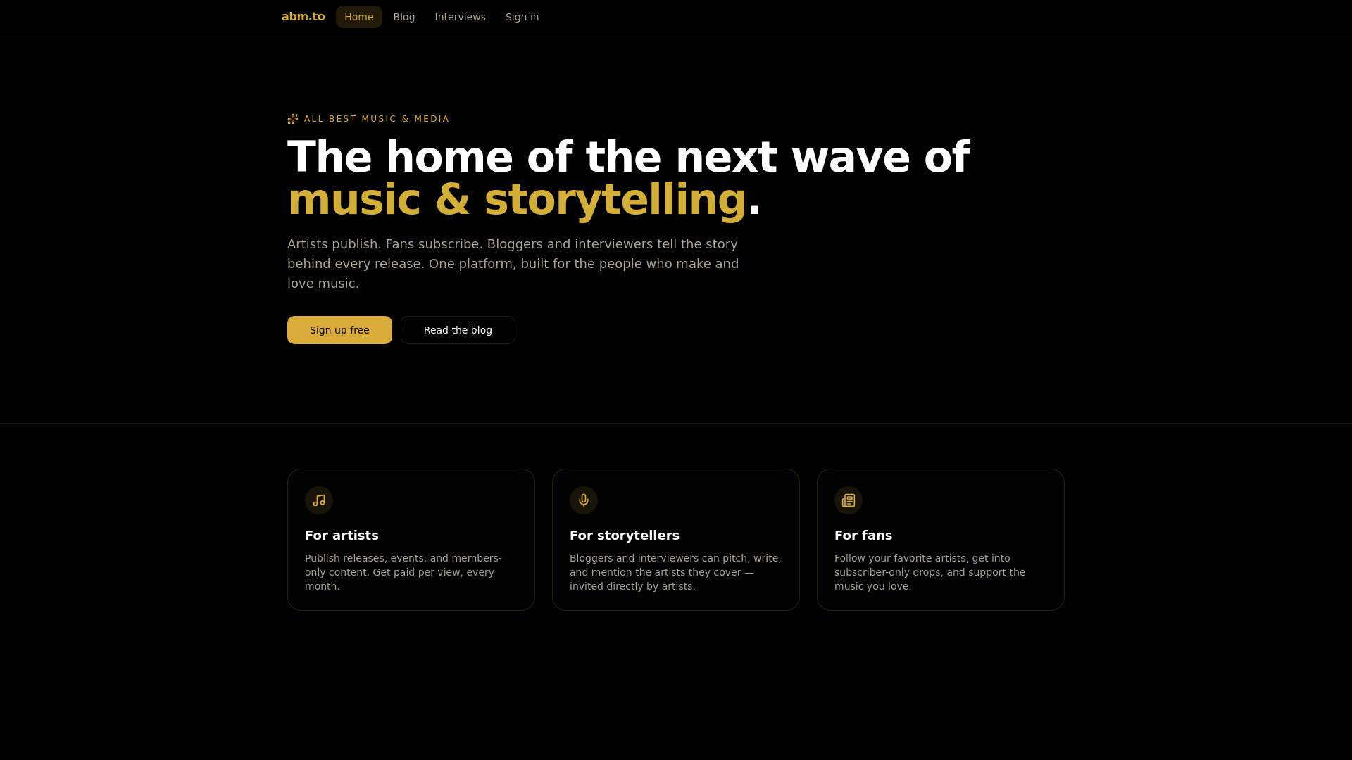 ALL BEST MUSIC & MEDIA — A platform for artists, fans & storytellers
