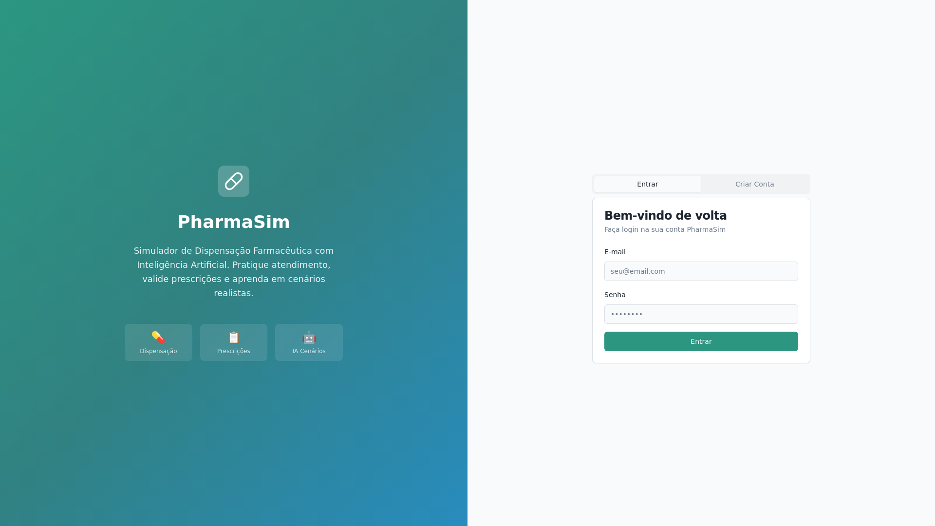 PharmaSim — Simulador de Dispensação Farmacêutica