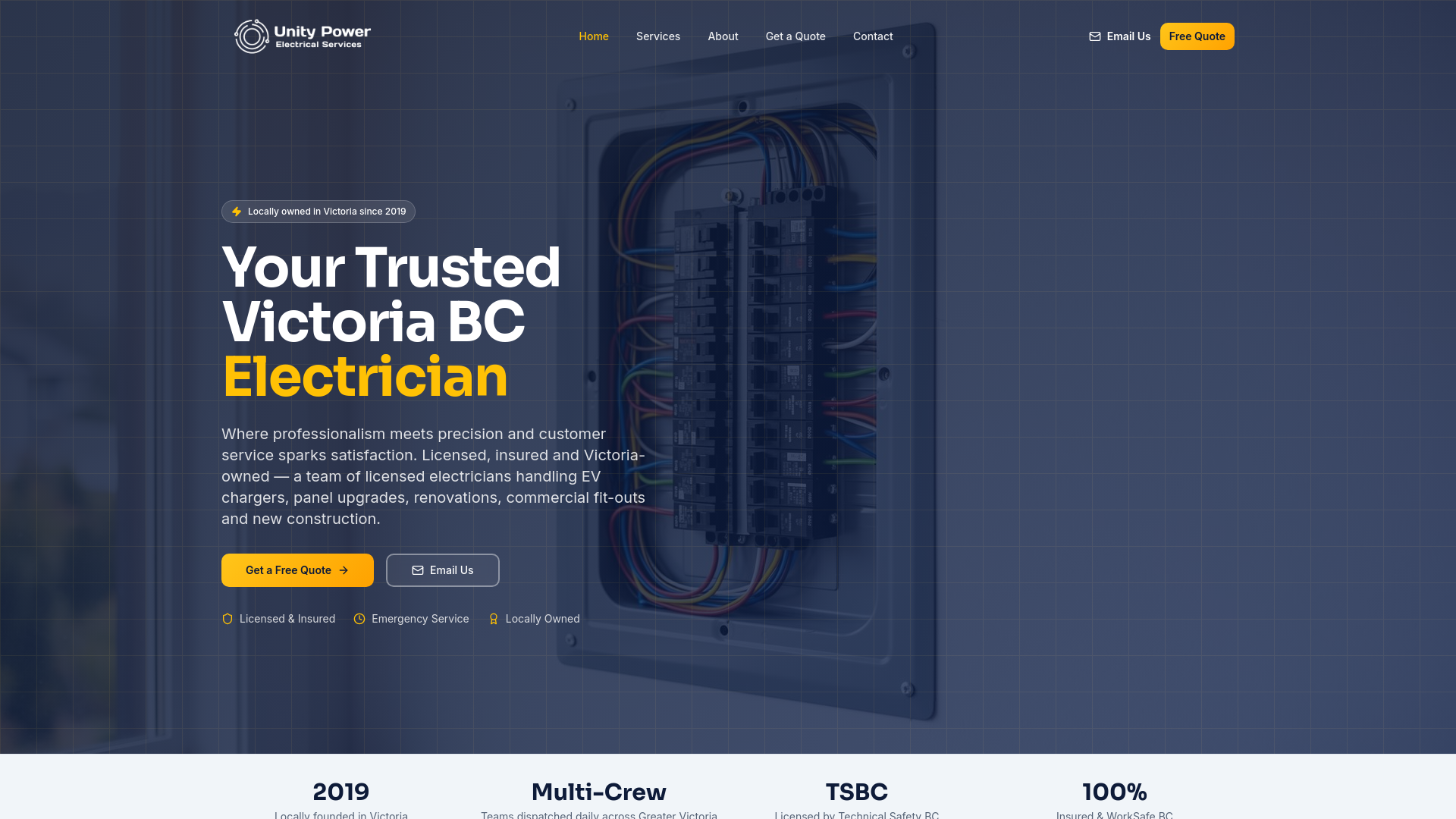 Electrician in Victoria BC | Unity Power Electrical Services