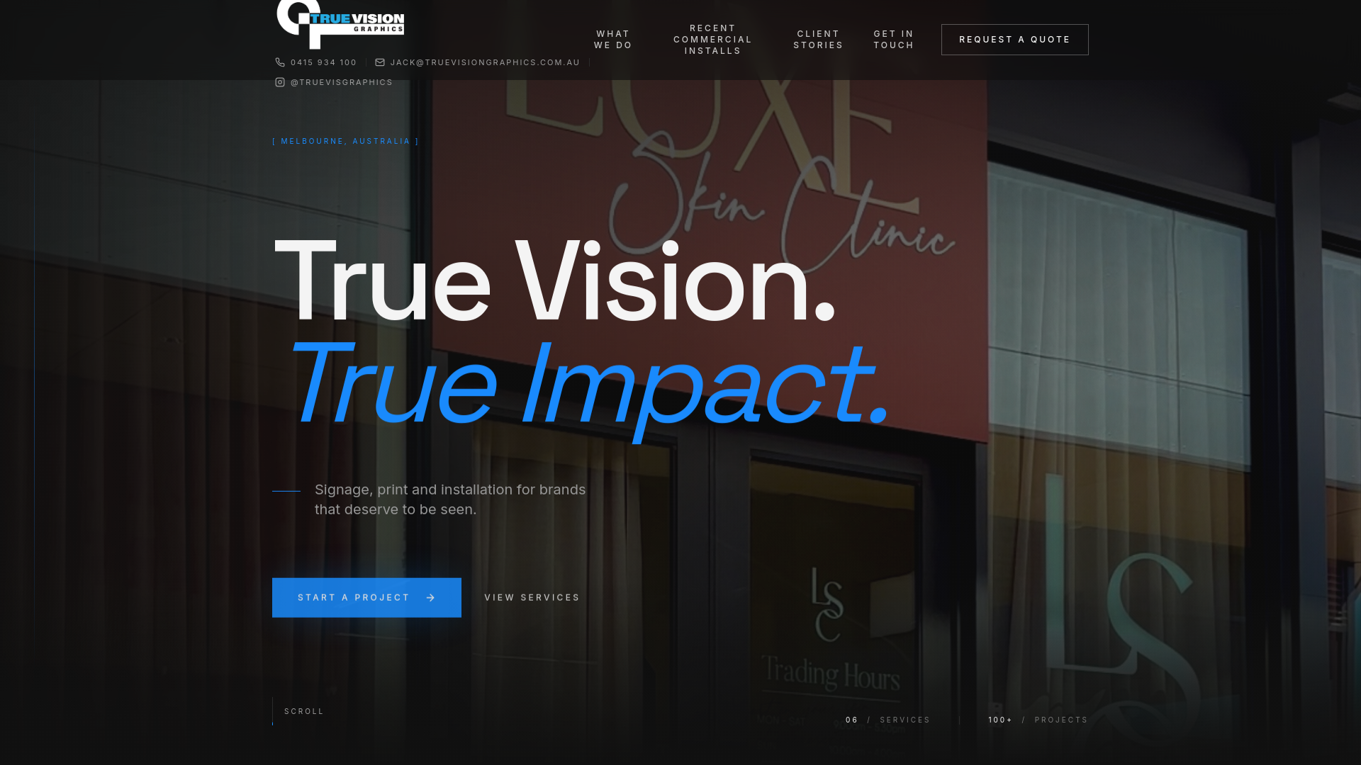 TRUE VISION GRAPHICS | Professional Signage & Graphics Solutions