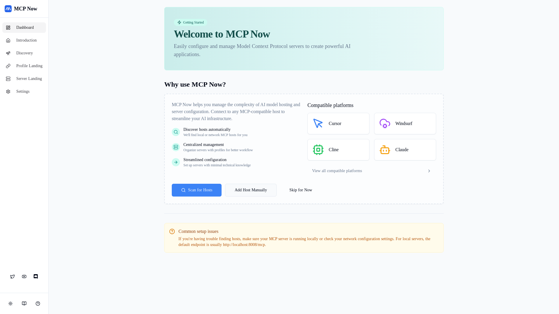 Advanced Mcp Server Management & Configuration App