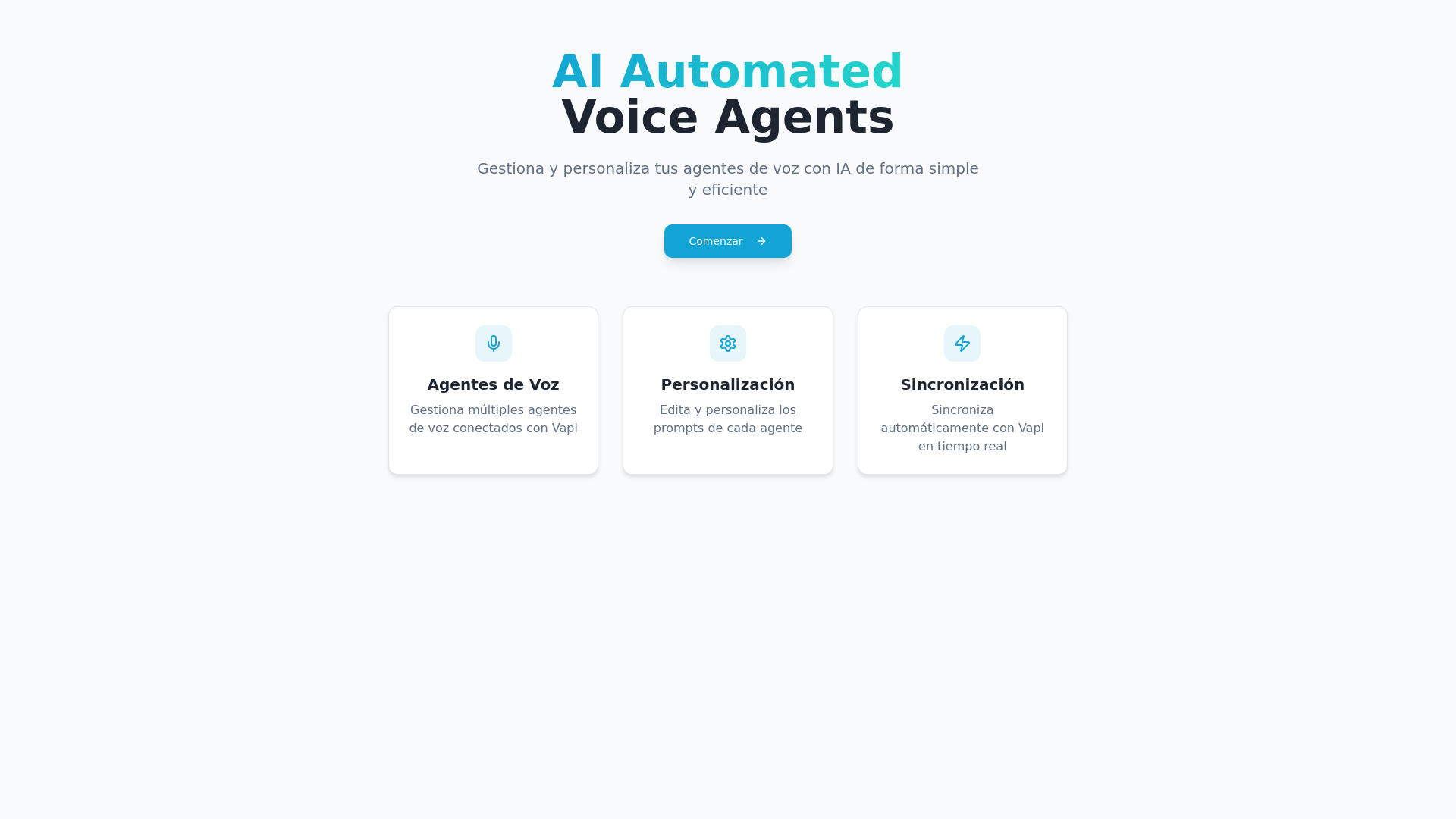 Computer Automated Voice AI Automated Voice Agents - Gestiona tus Agentes de Voz con IA