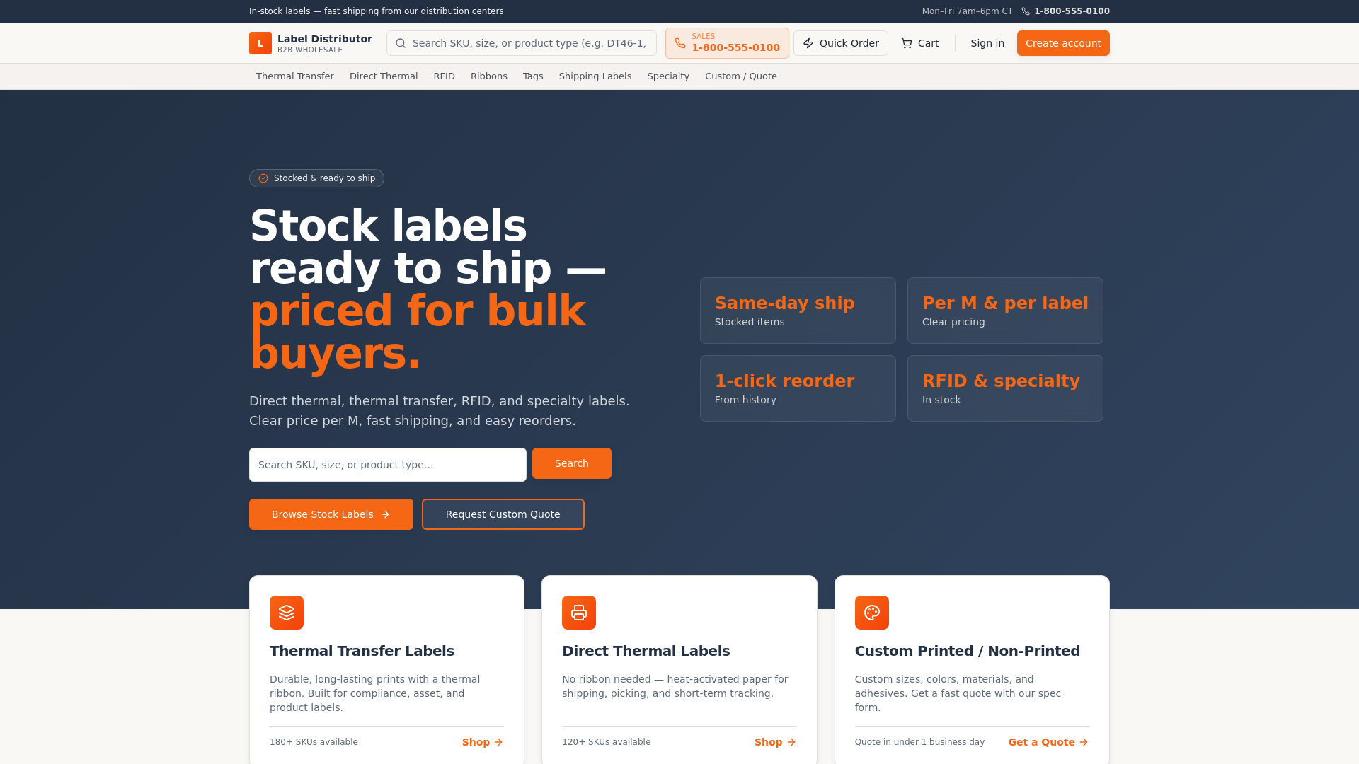 Label Distributor — Your #1 Label Source, Stocked & Fast Shipping