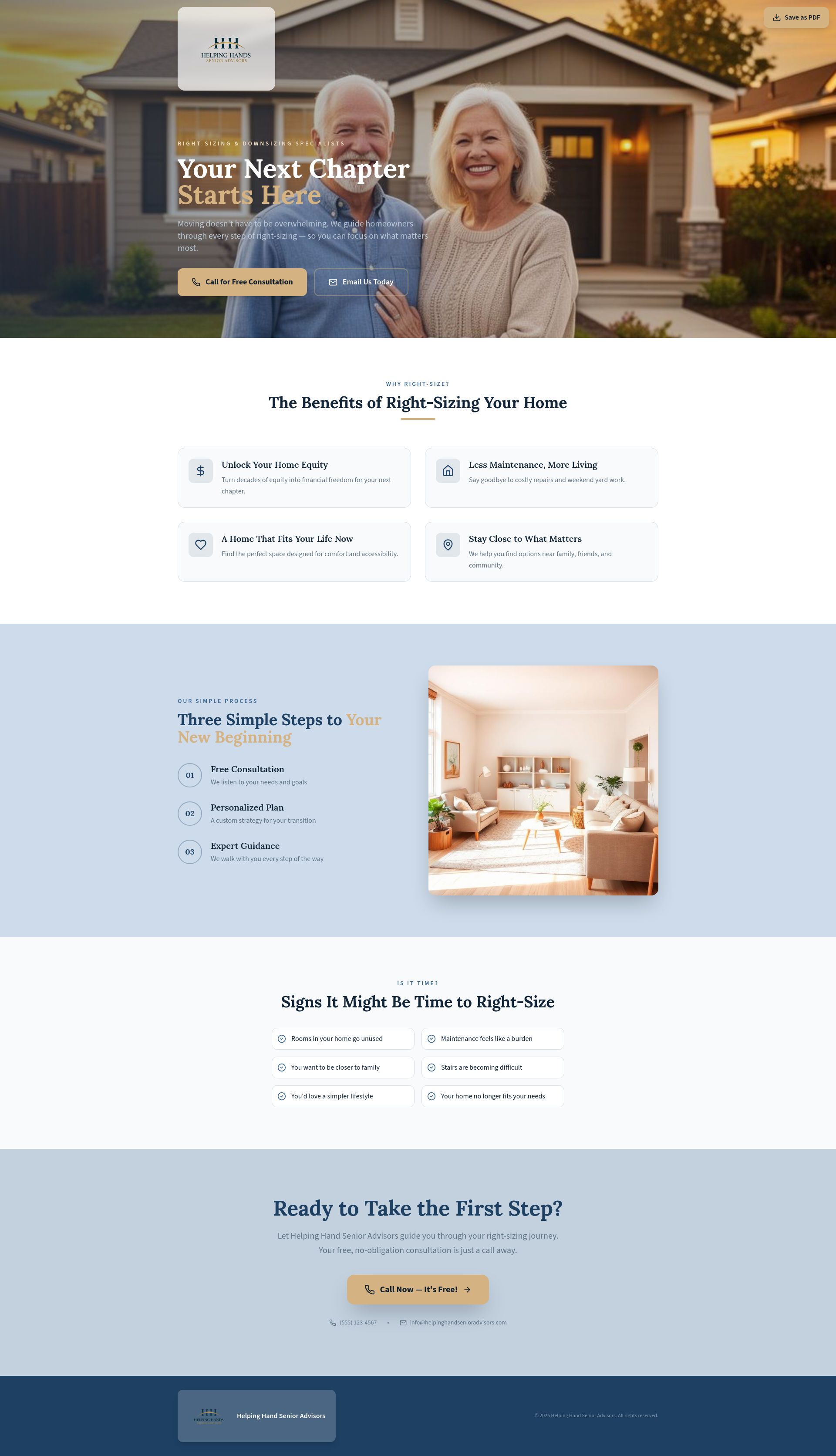 Right Sizing Right-Sizing OC | Helping Hands Senior Advisors